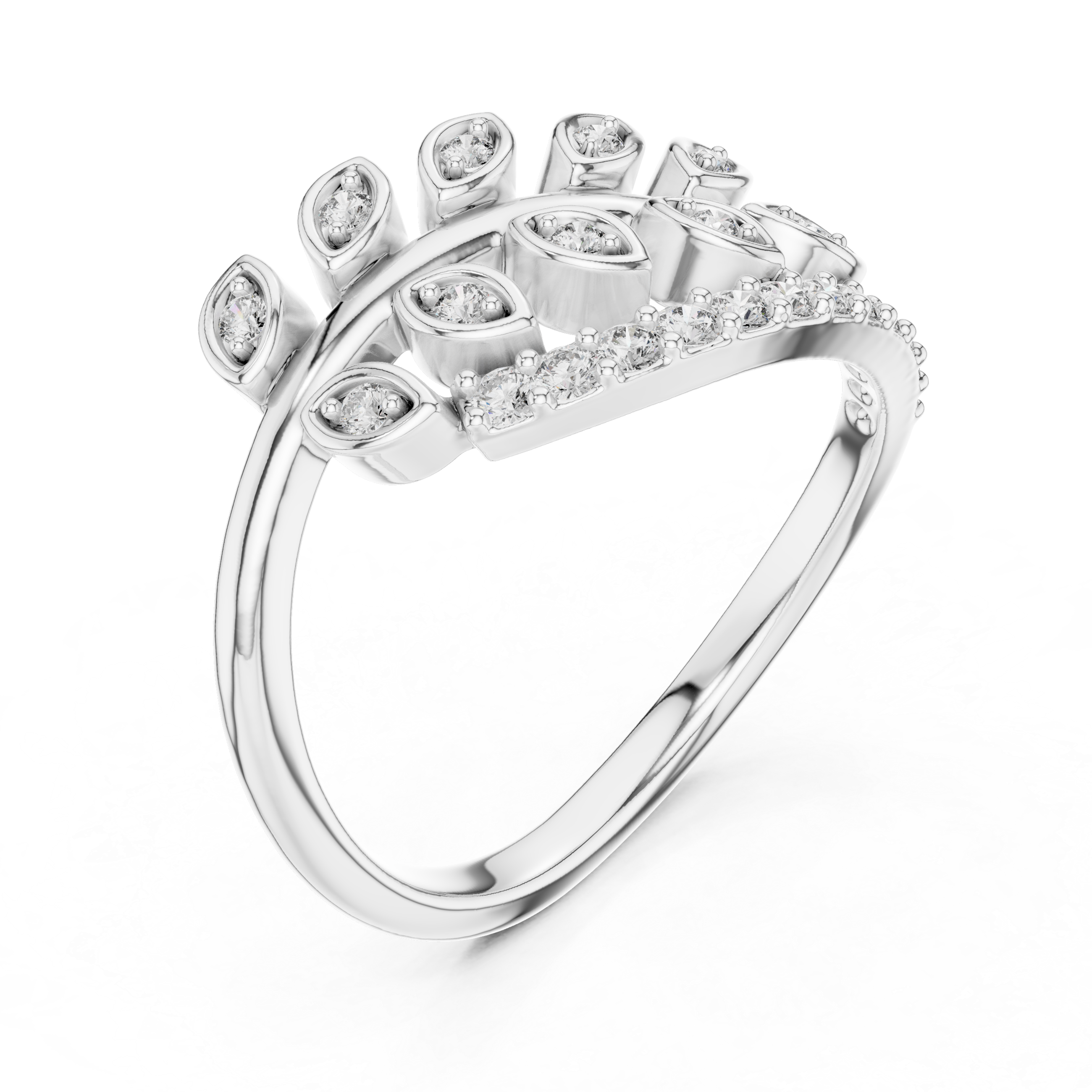 Exquisite Rose Gold Ring with Diamond Detailing