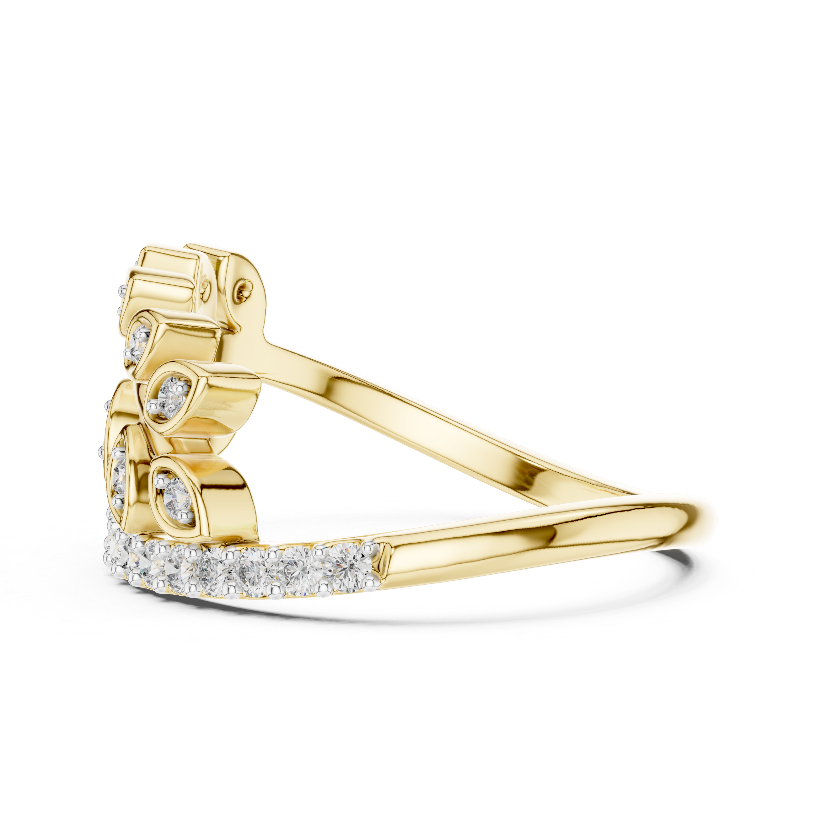 Exquisite Rose Gold Ring with Diamond Detailing