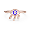 Modern  Split Ring with Subtle Charm