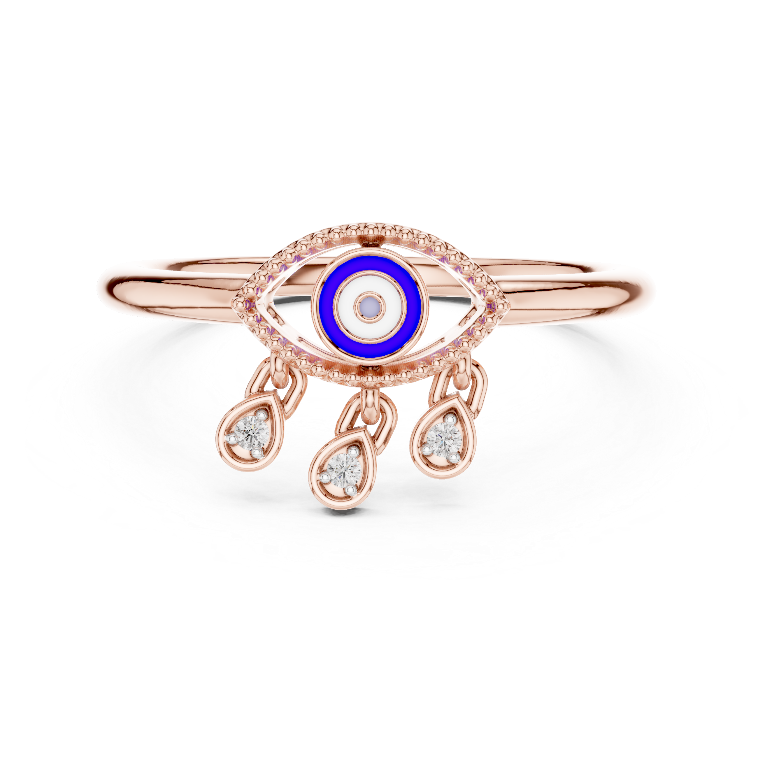 Modern  Split Ring with Subtle Charm