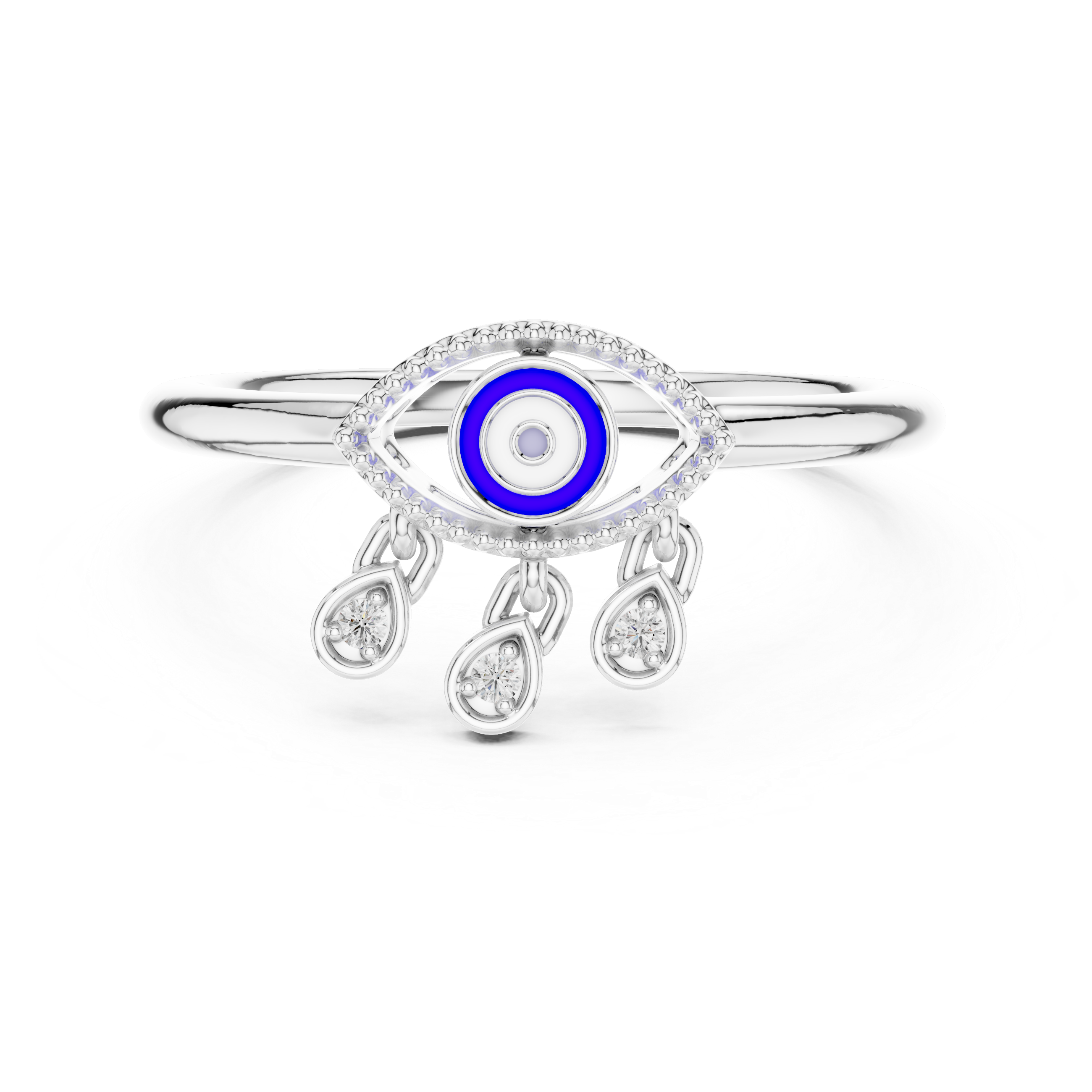 Modern  Split Ring with Subtle Charm