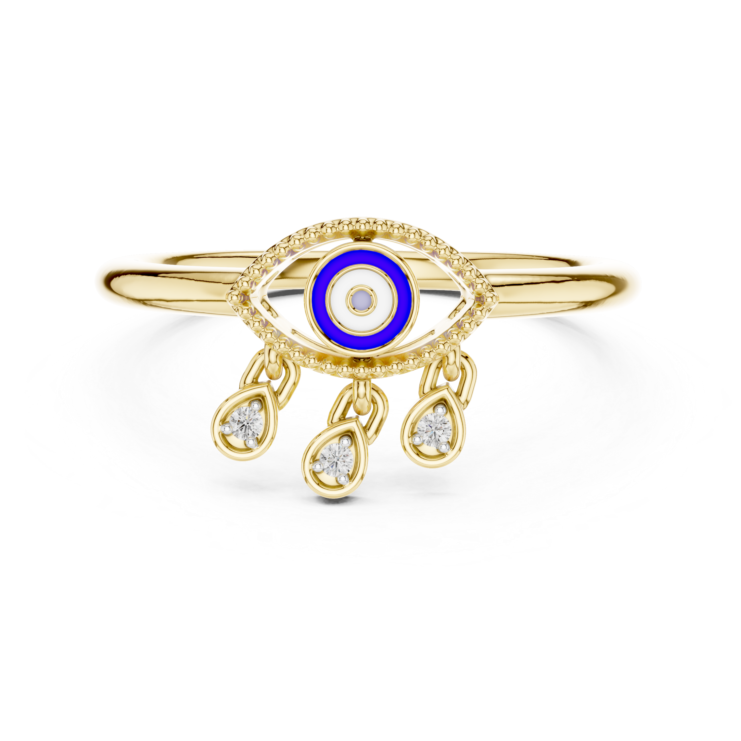 Modern  Split Ring with Subtle Charm