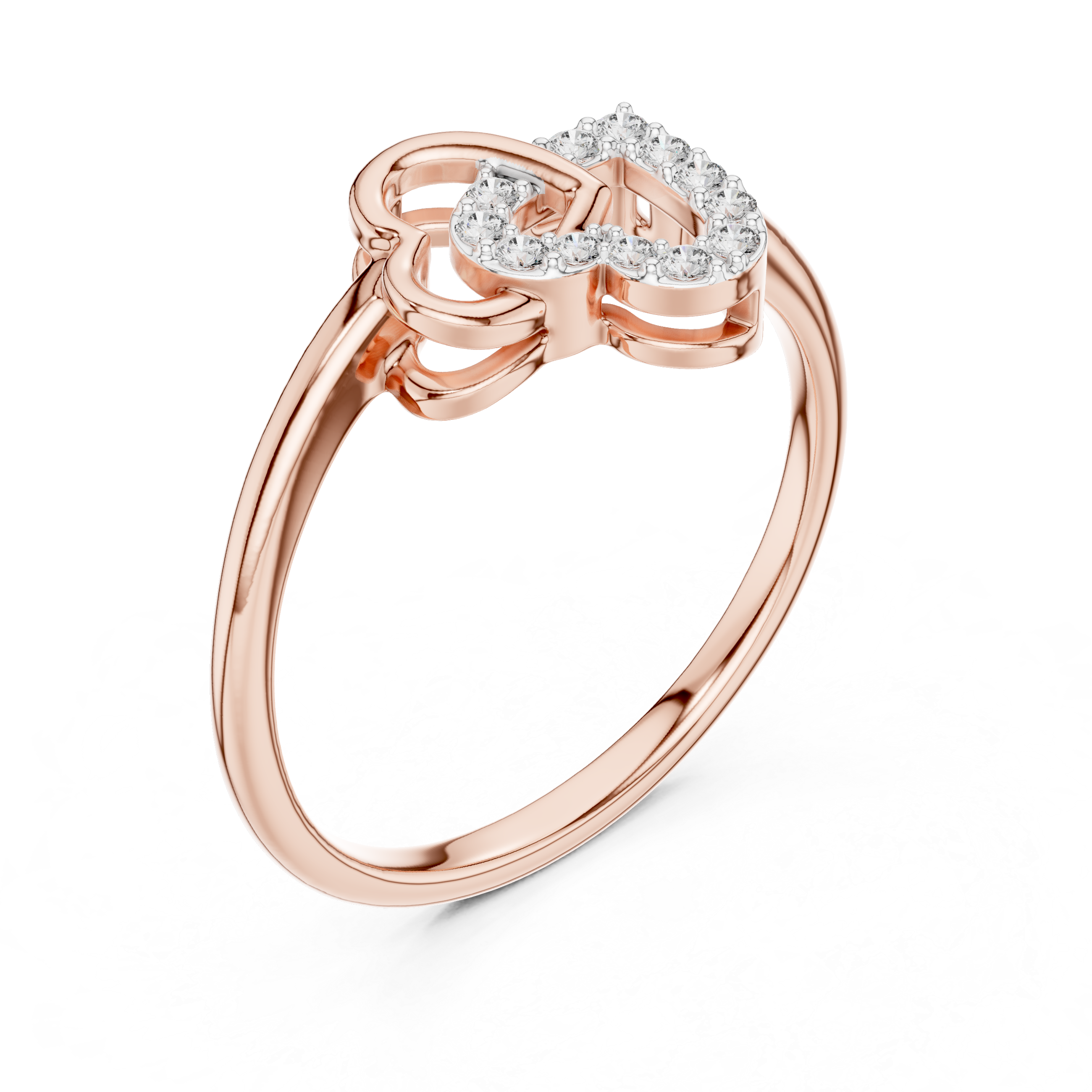 Modern Minimalist Rose Gold Engagement Ring