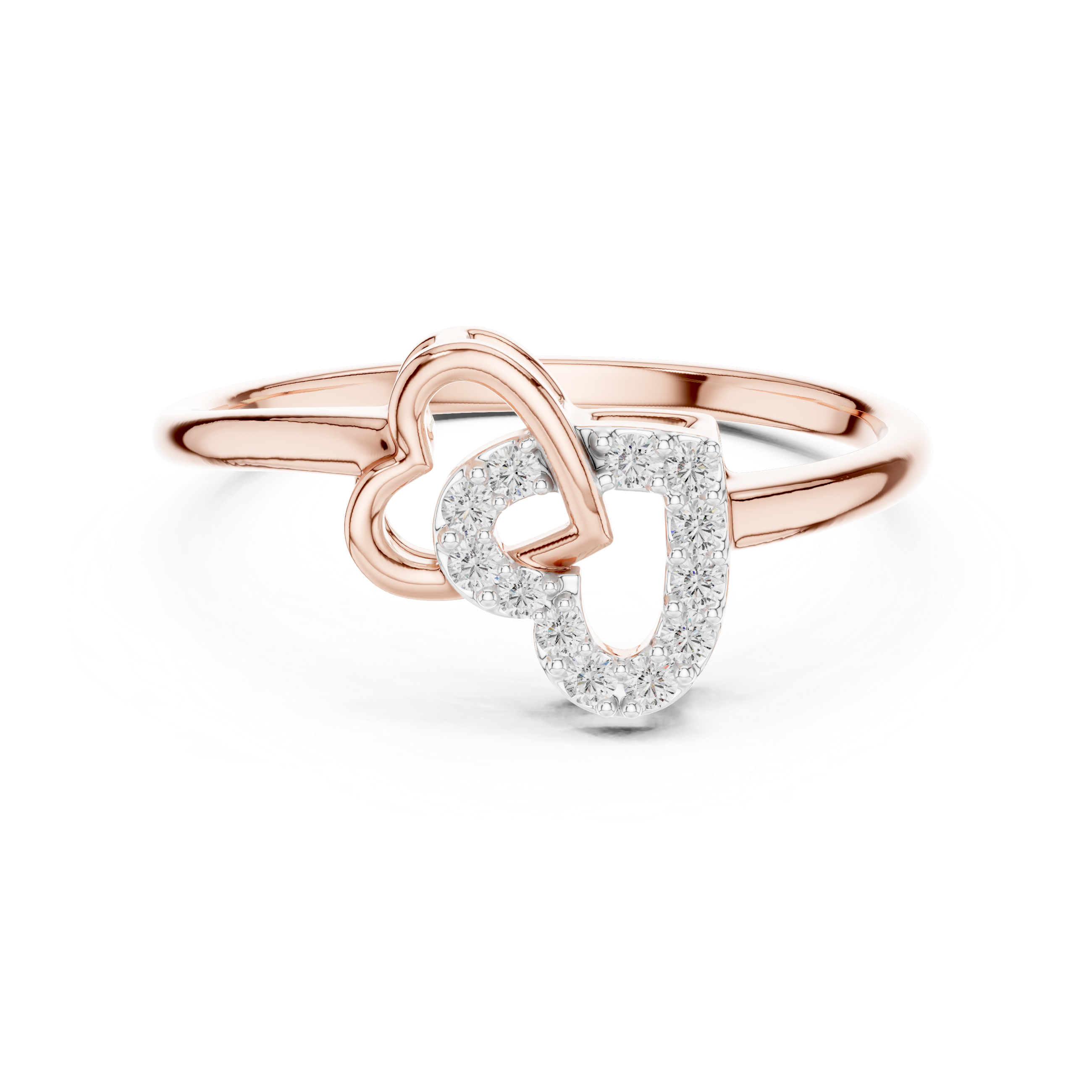 Modern Minimalist Rose Gold Engagement Ring