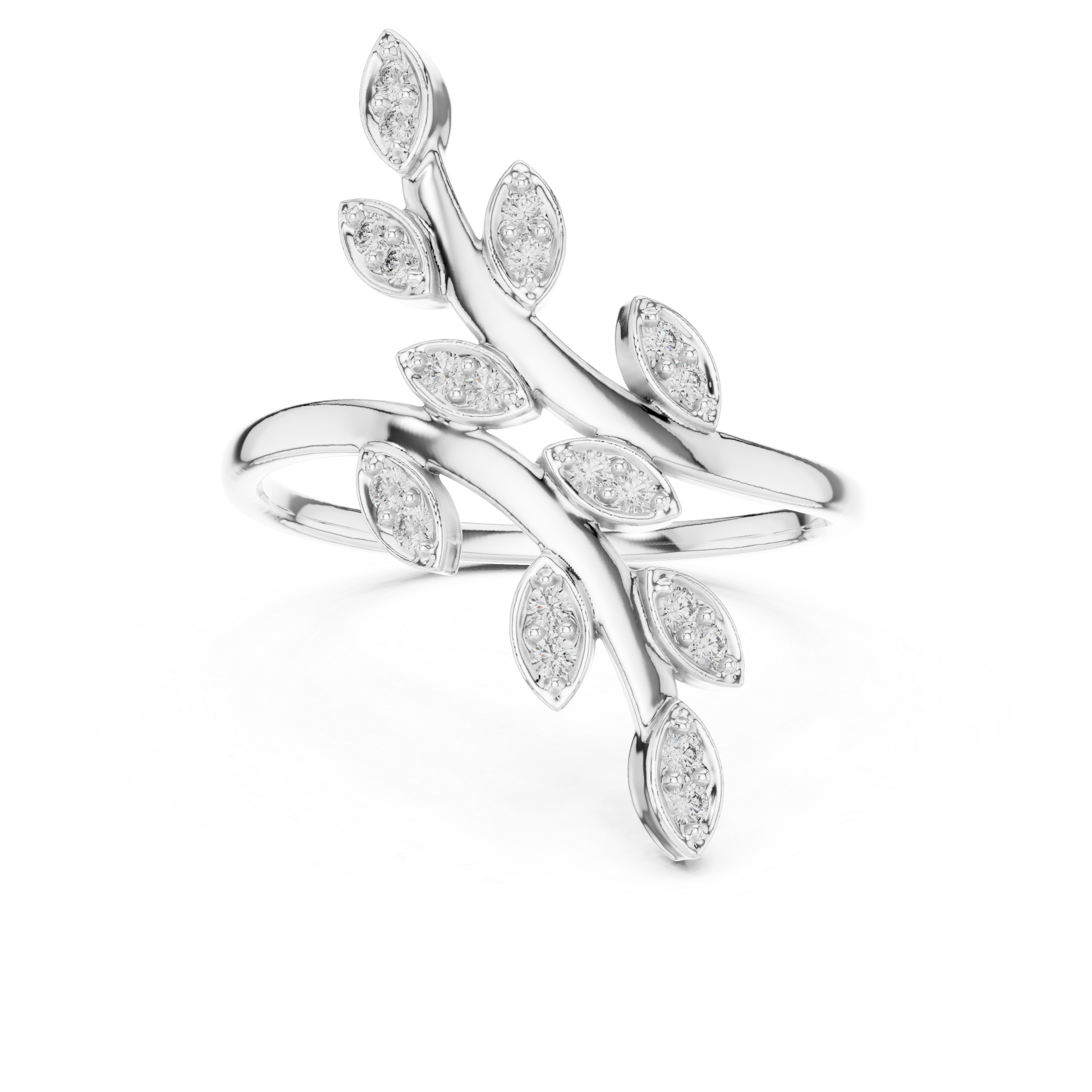 Nature-Inspired Rose Gold Diamond Ring