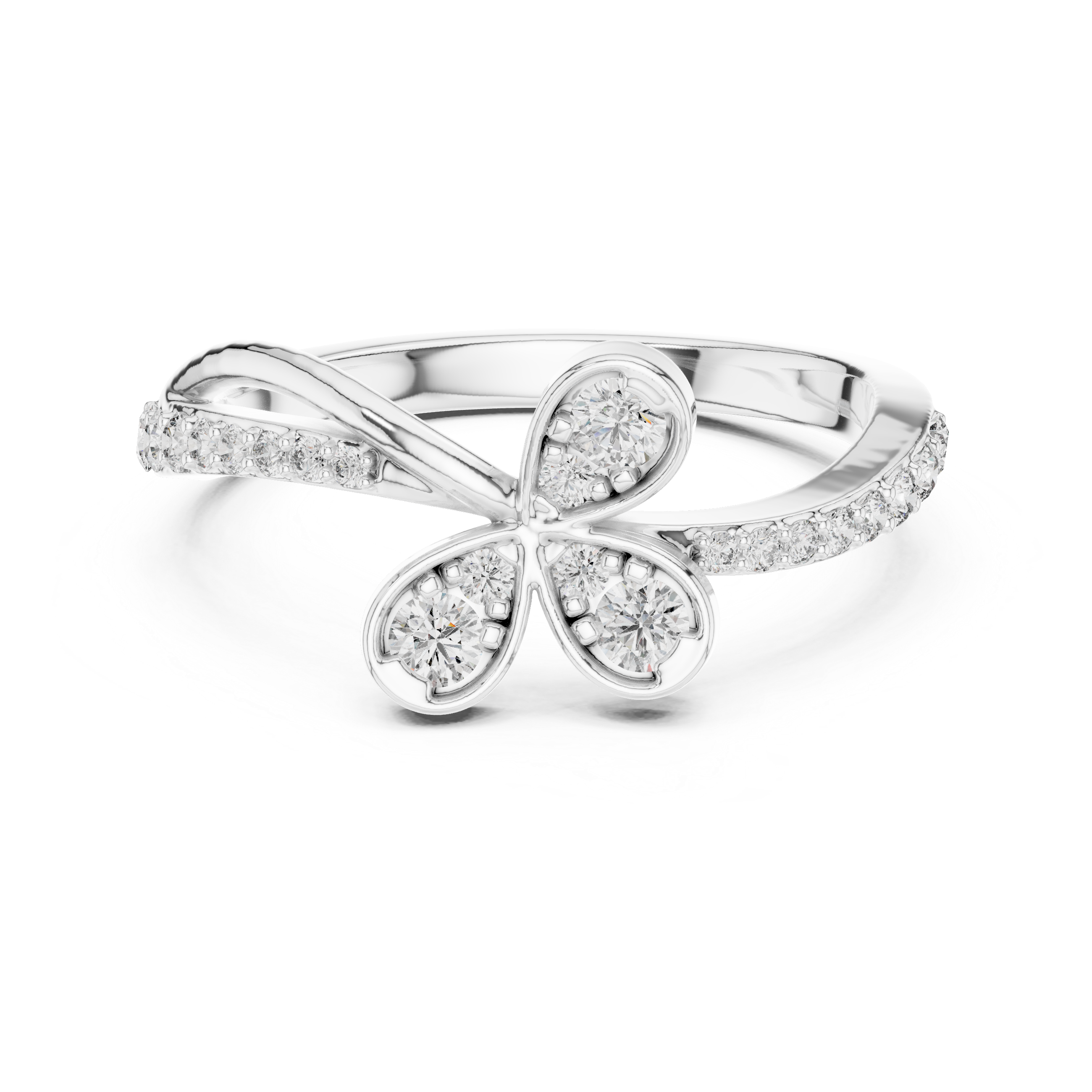 Feminine Rose Gold Ring Featuring a Bow