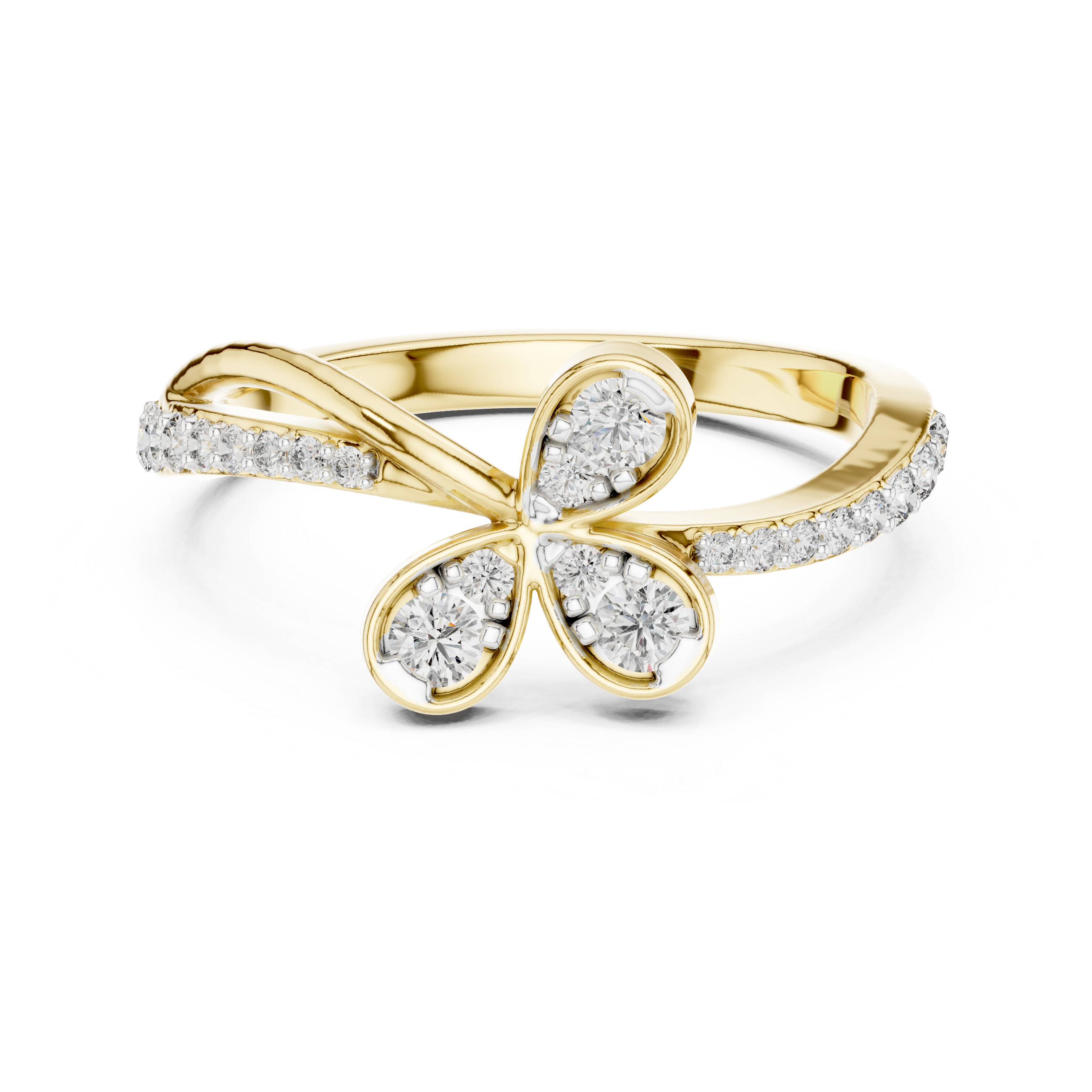 Feminine Rose Gold Ring Featuring a Bow