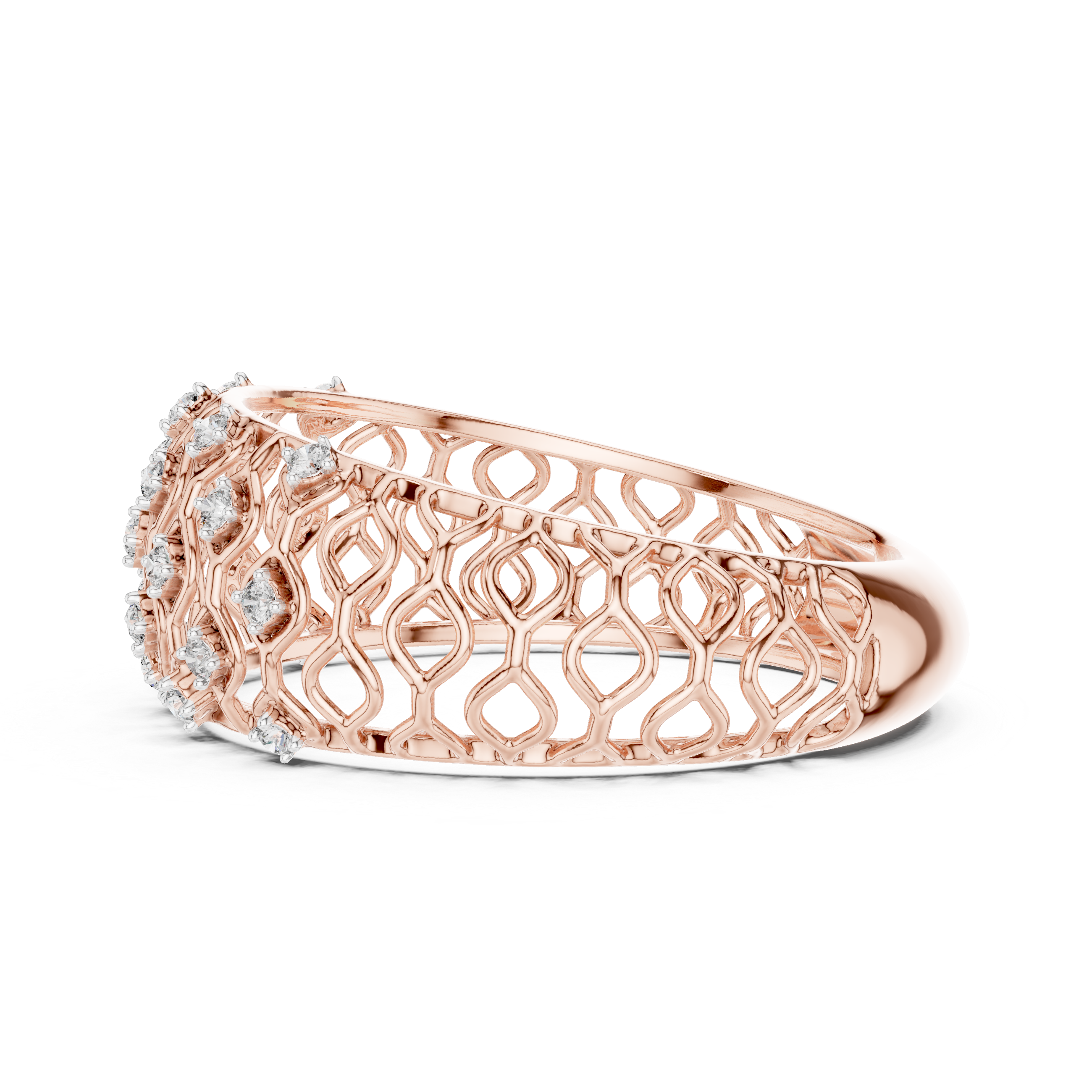 Intricate Openwork Diamond Band