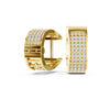 Elegant Rose Gold Diamond Huggie Earrings