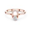Elegant Rose Gold Diamond Halo Ring