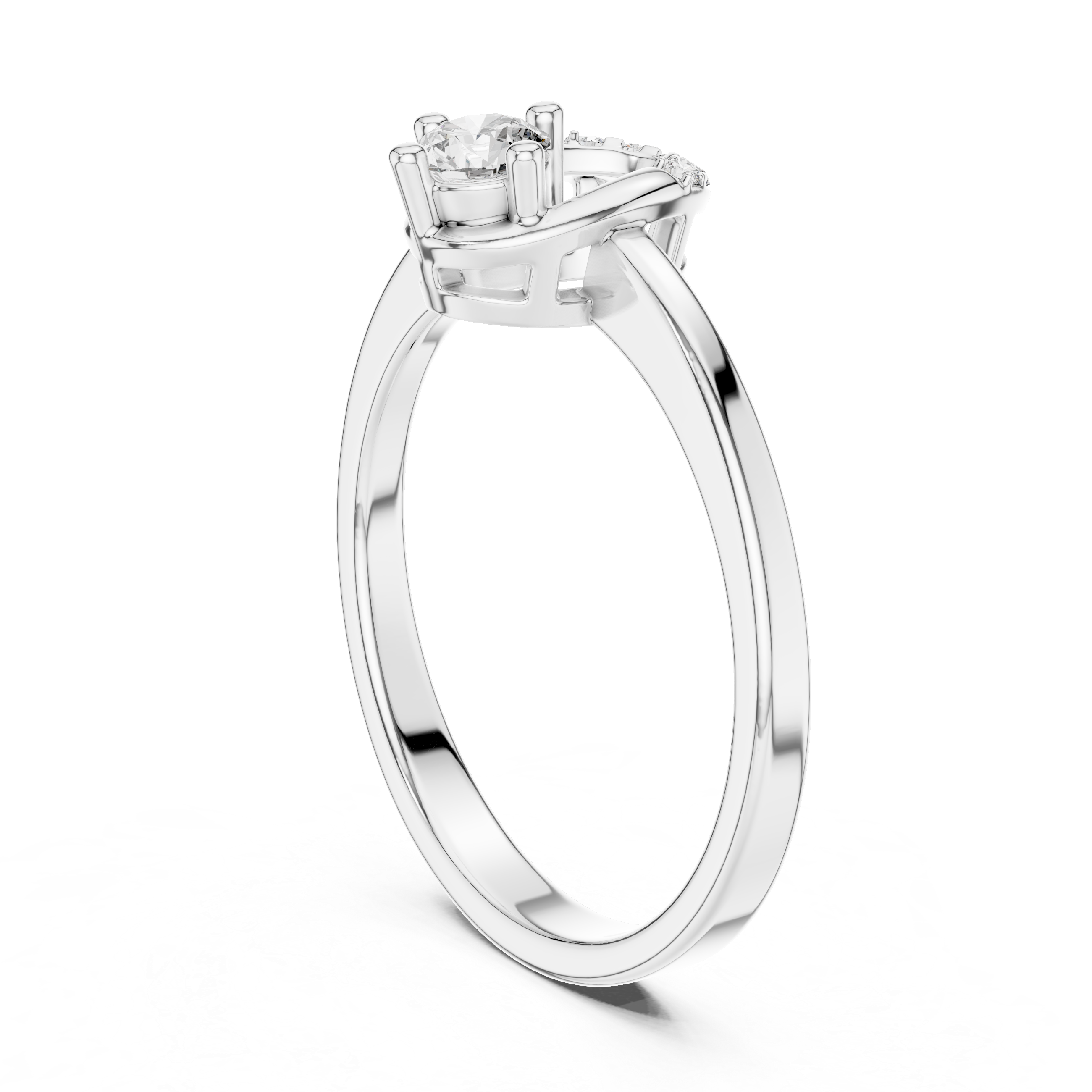 Elegant Rose Gold Diamond Halo Ring