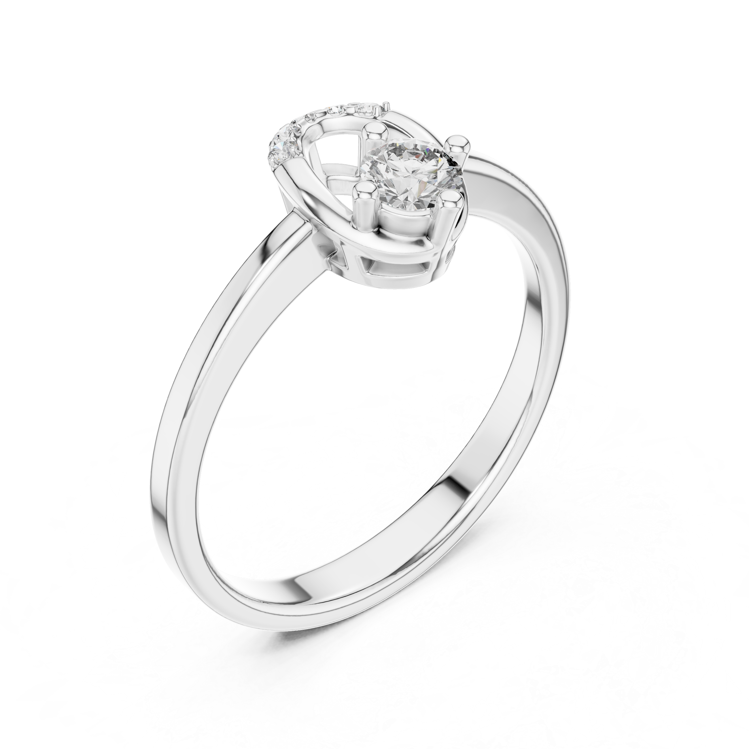 Elegant Rose Gold Diamond Halo Ring