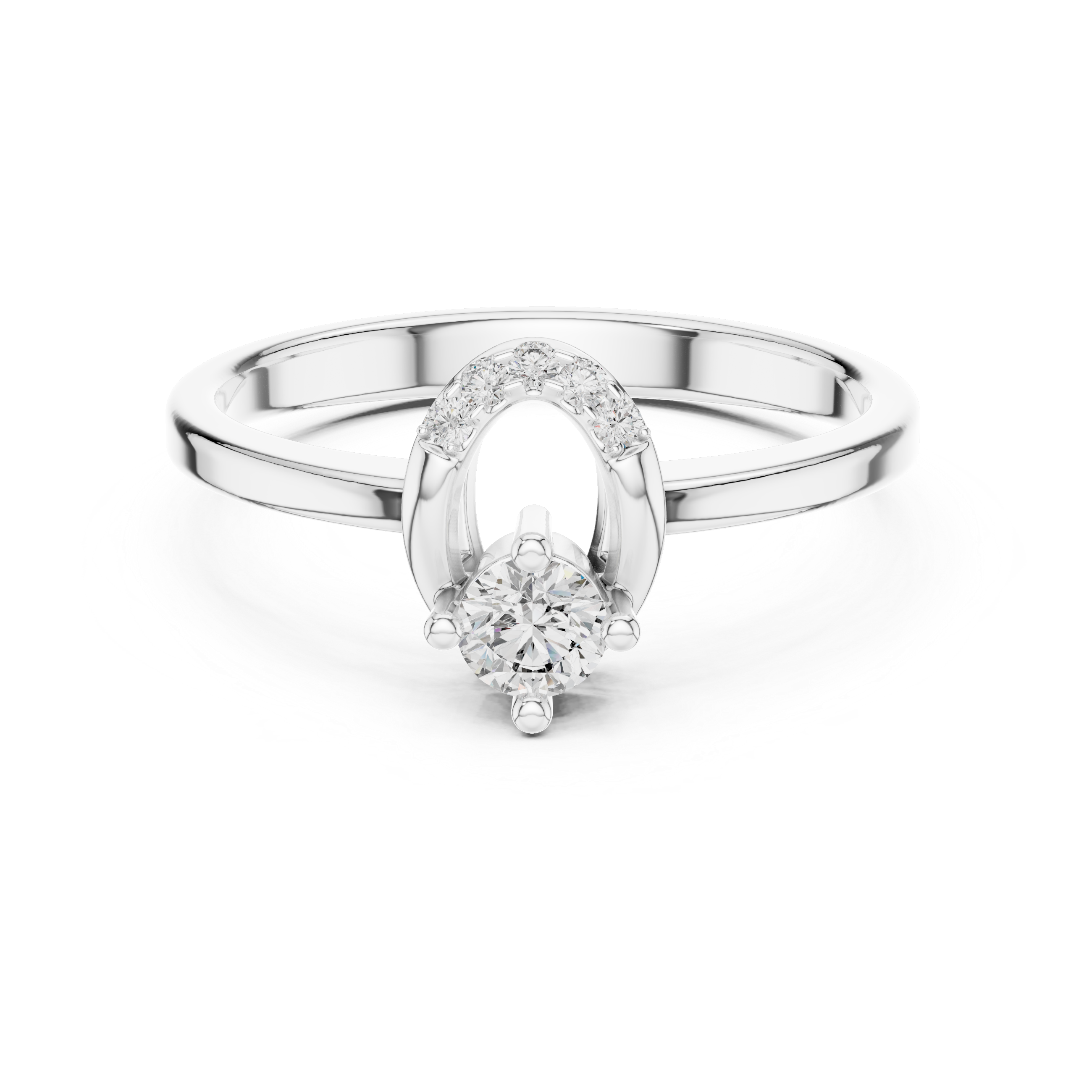 Elegant Rose Gold Diamond Halo Ring