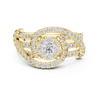Diamond Halo Twist Ring