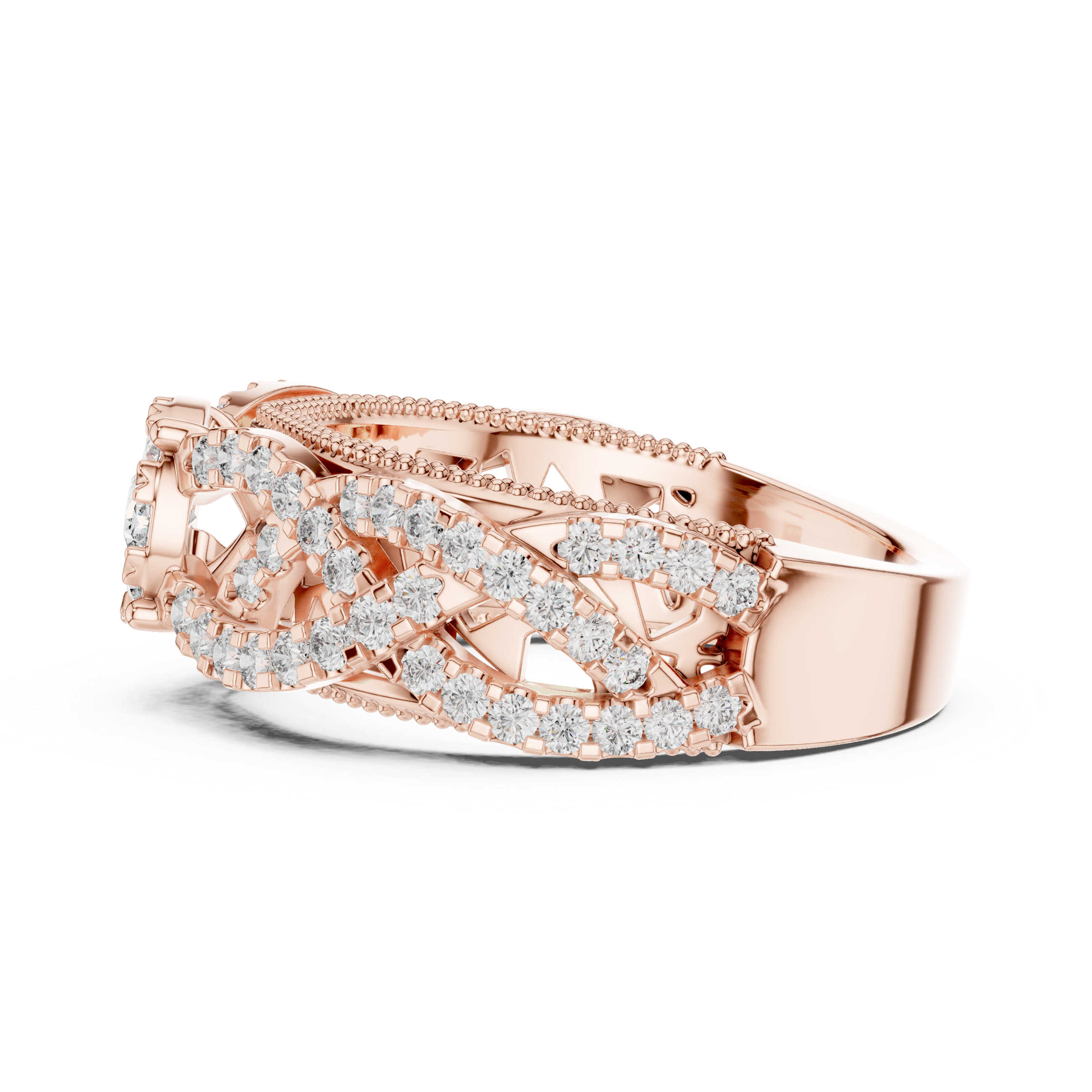 Encrusted with sparkling diamonds and intricate detailing.