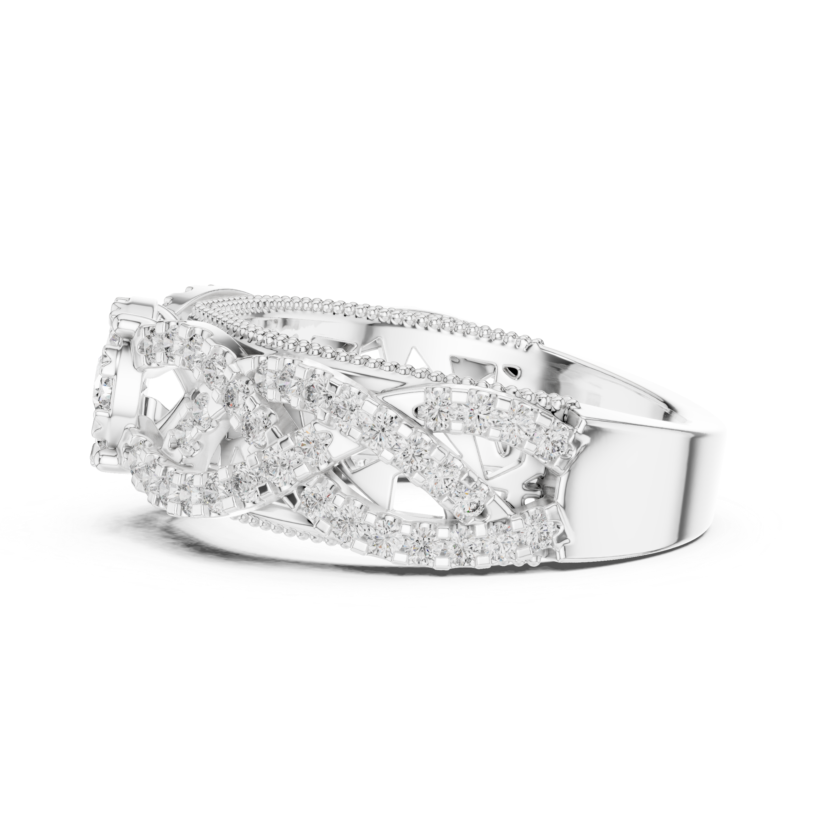 Encrusted with sparkling diamonds and intricate detailing.