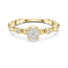 Radiant Rose Gold Diamond Cluster Beaded Ring