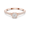 Diamond Halo Cluster Ring