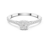 Diamond Halo Cluster Ring