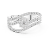 Radiant Split Shank Diamond Halo Ring