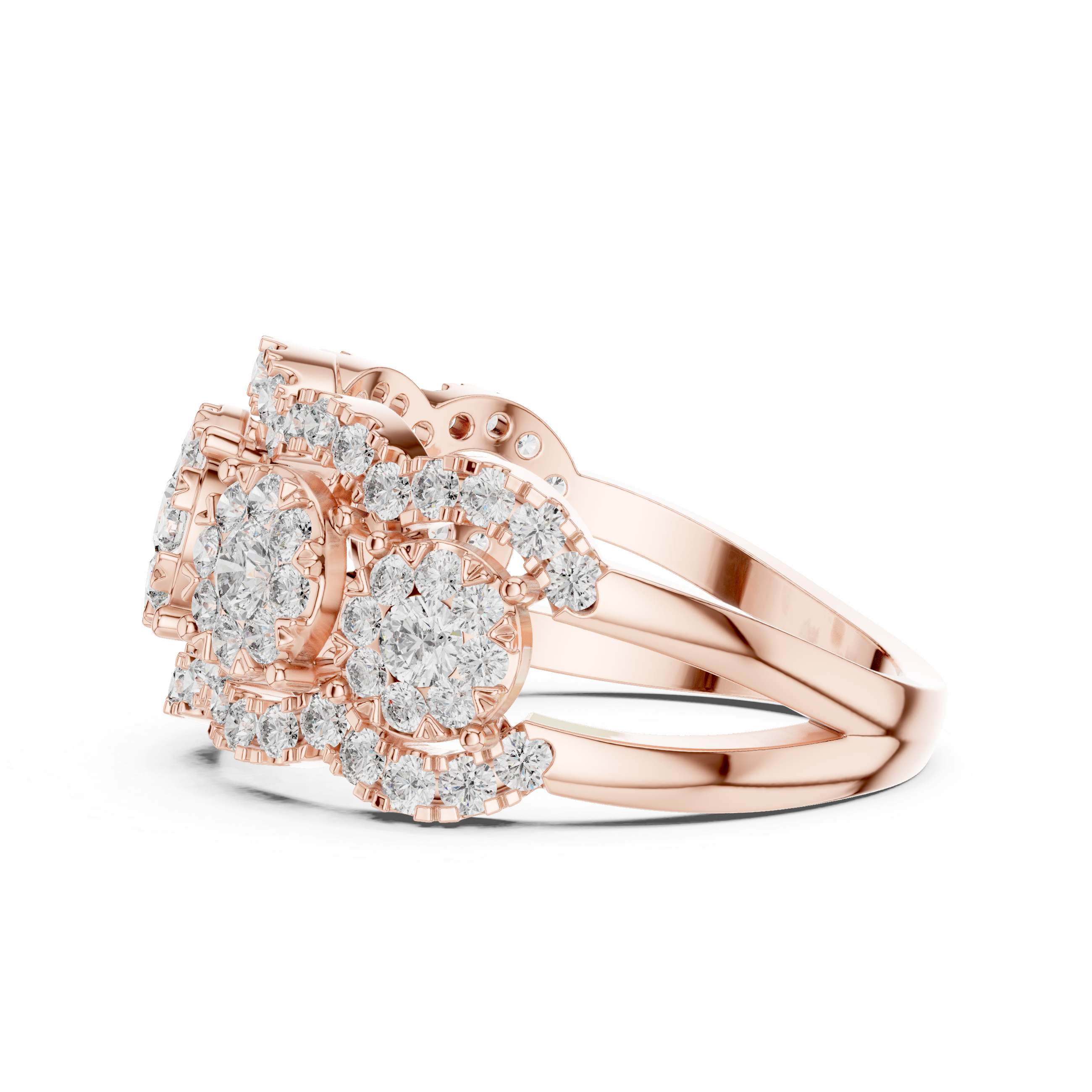 Cluster Diamond Statement Ring