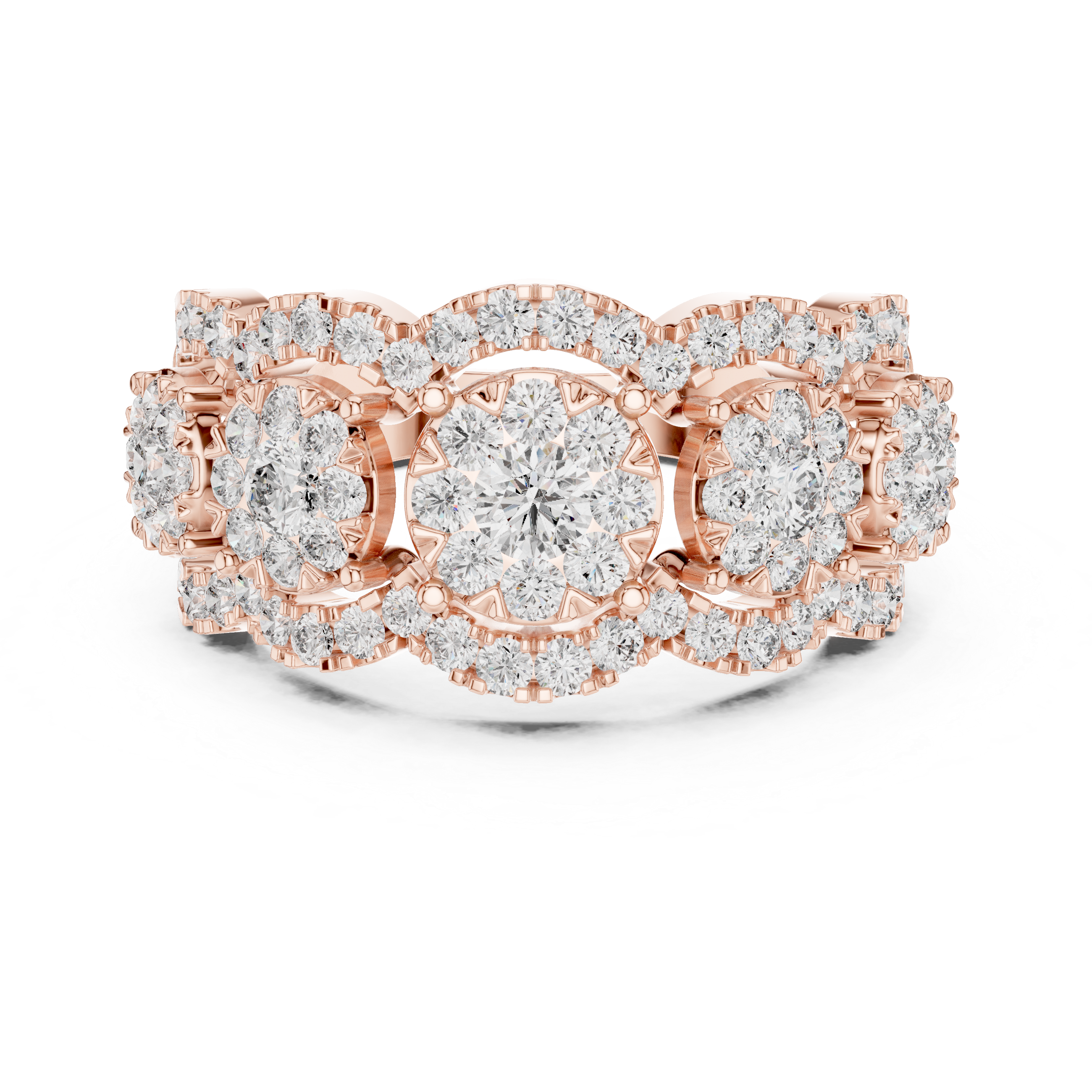 Cluster Diamond Statement Ring