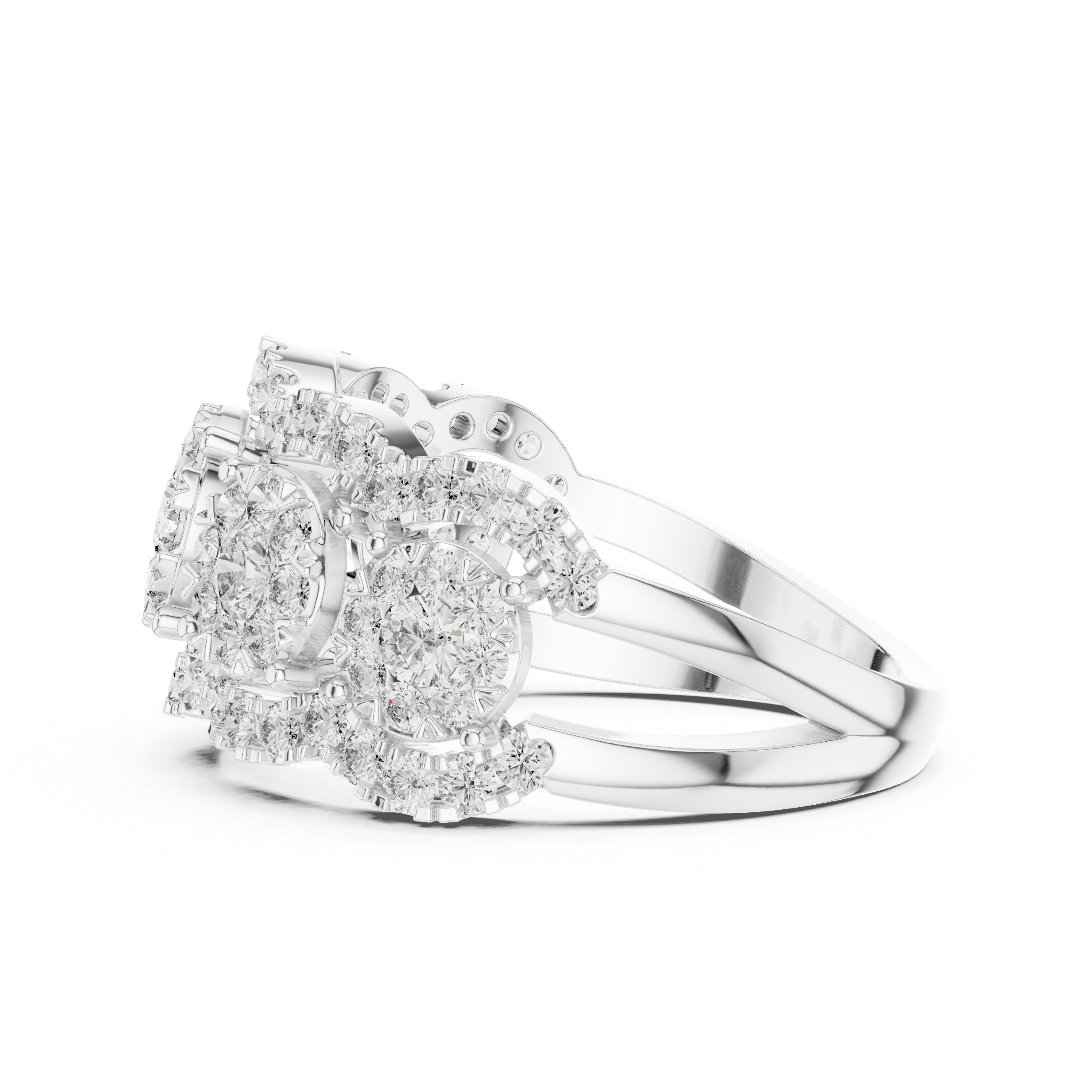 Cluster Diamond Statement Ring