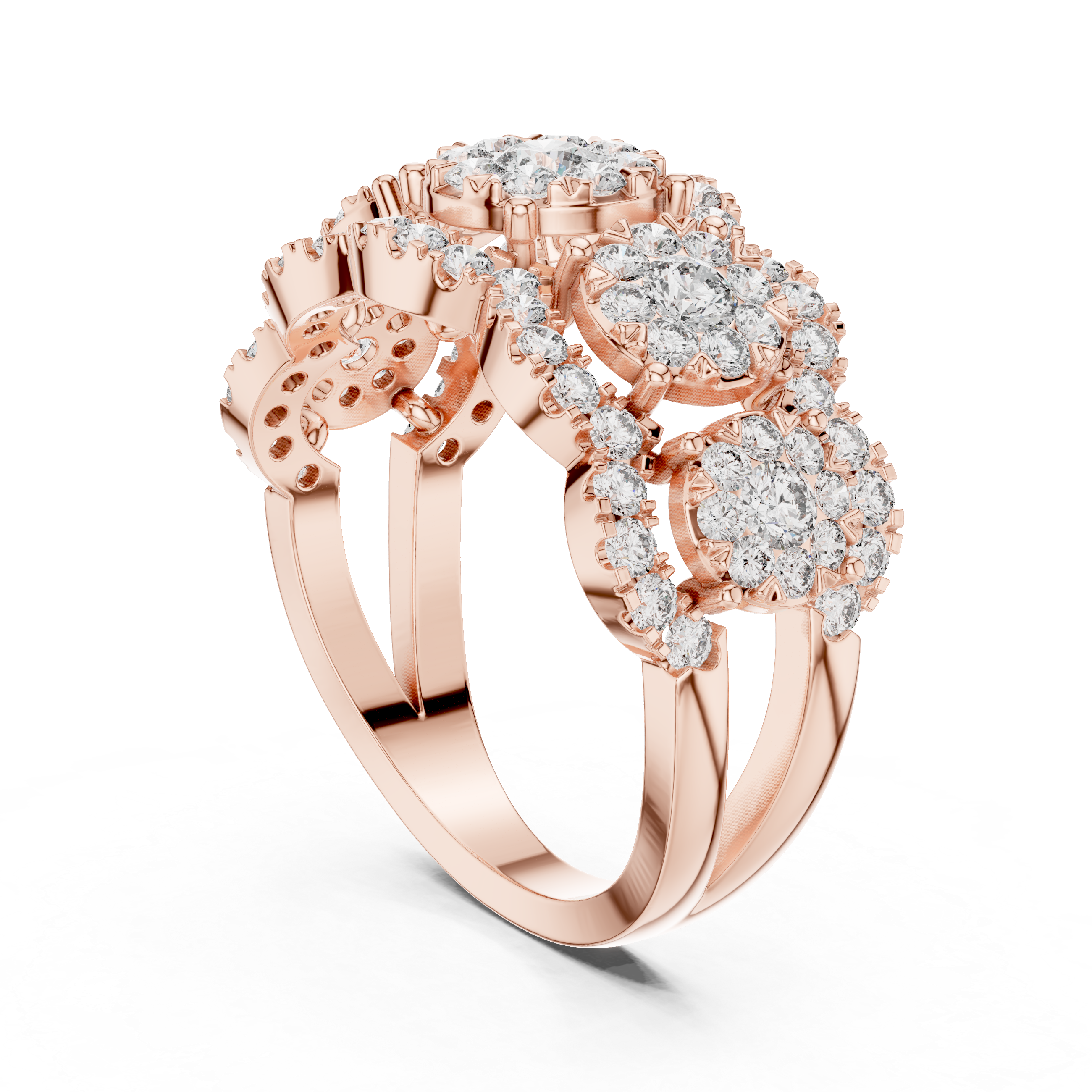 Cluster Diamond Statement Ring
