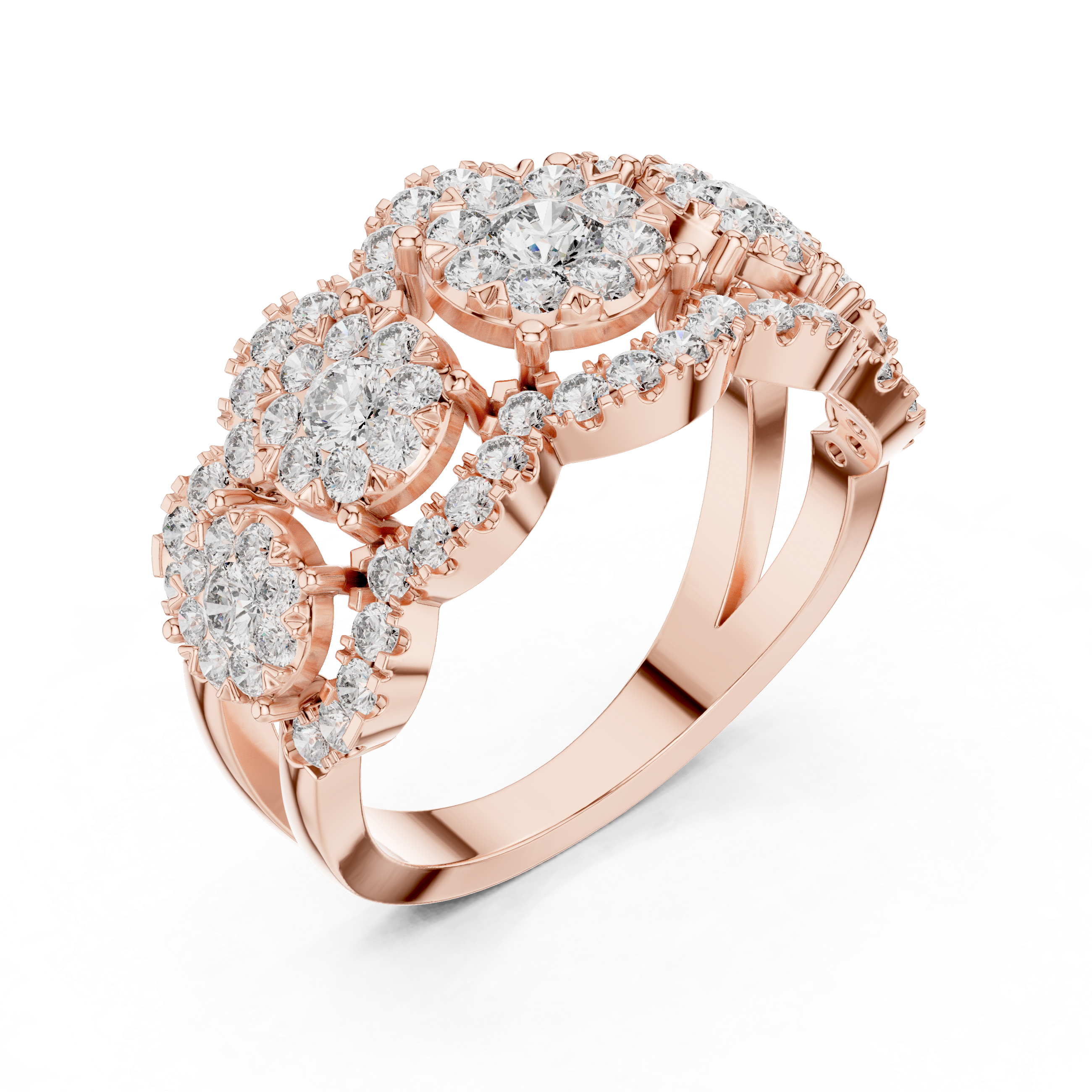 Cluster Diamond Statement Ring