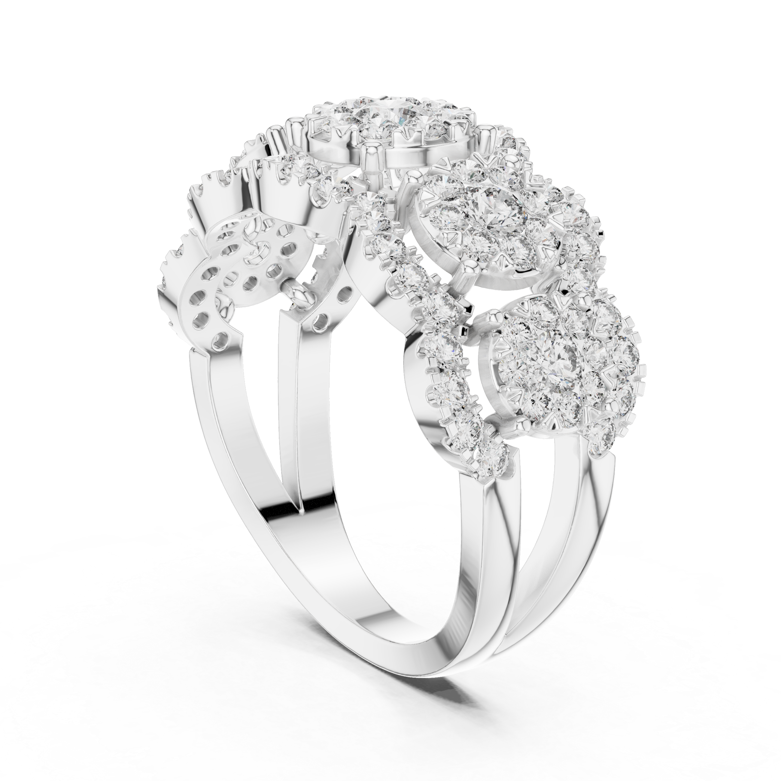 Cluster Diamond Statement Ring