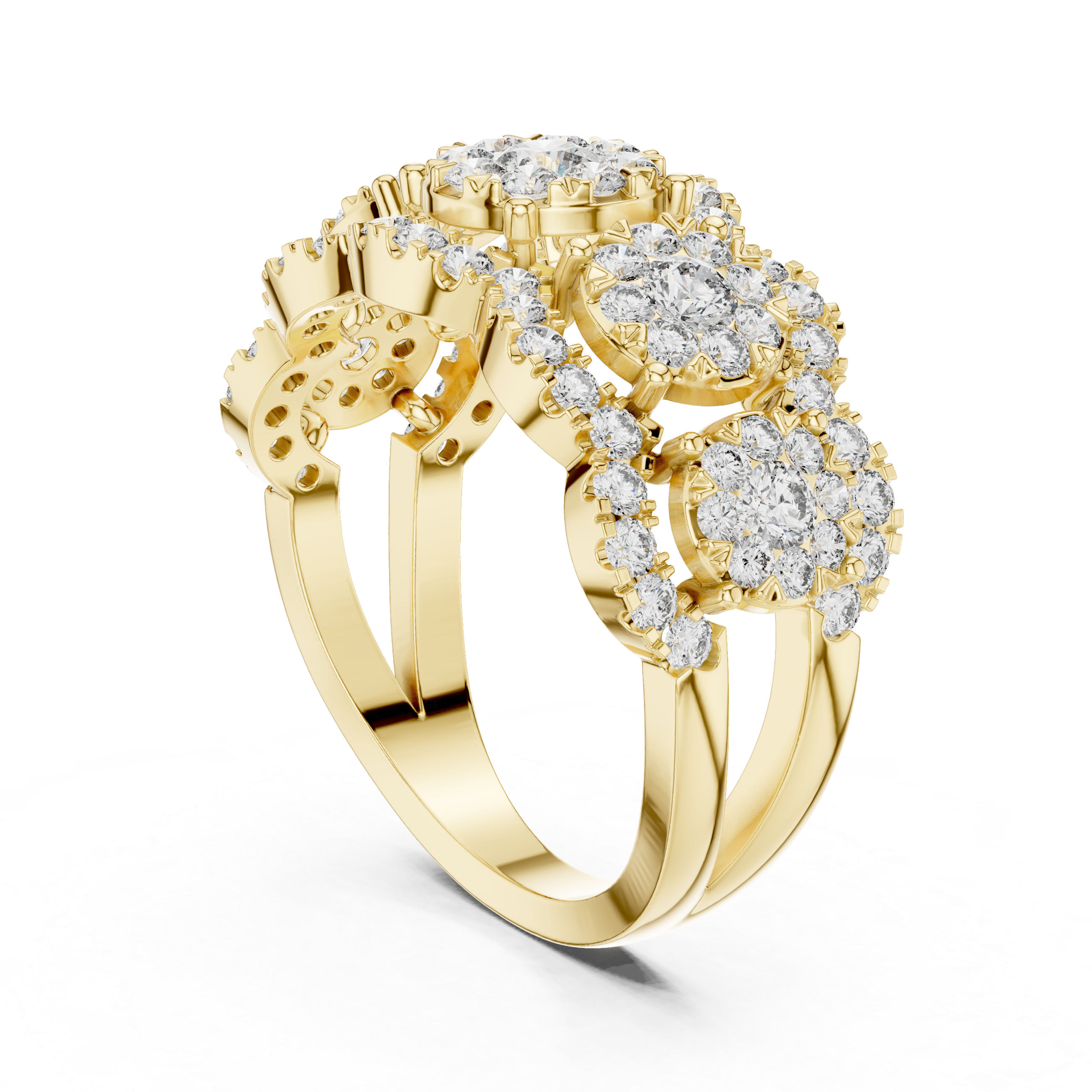 Cluster Diamond Statement Ring