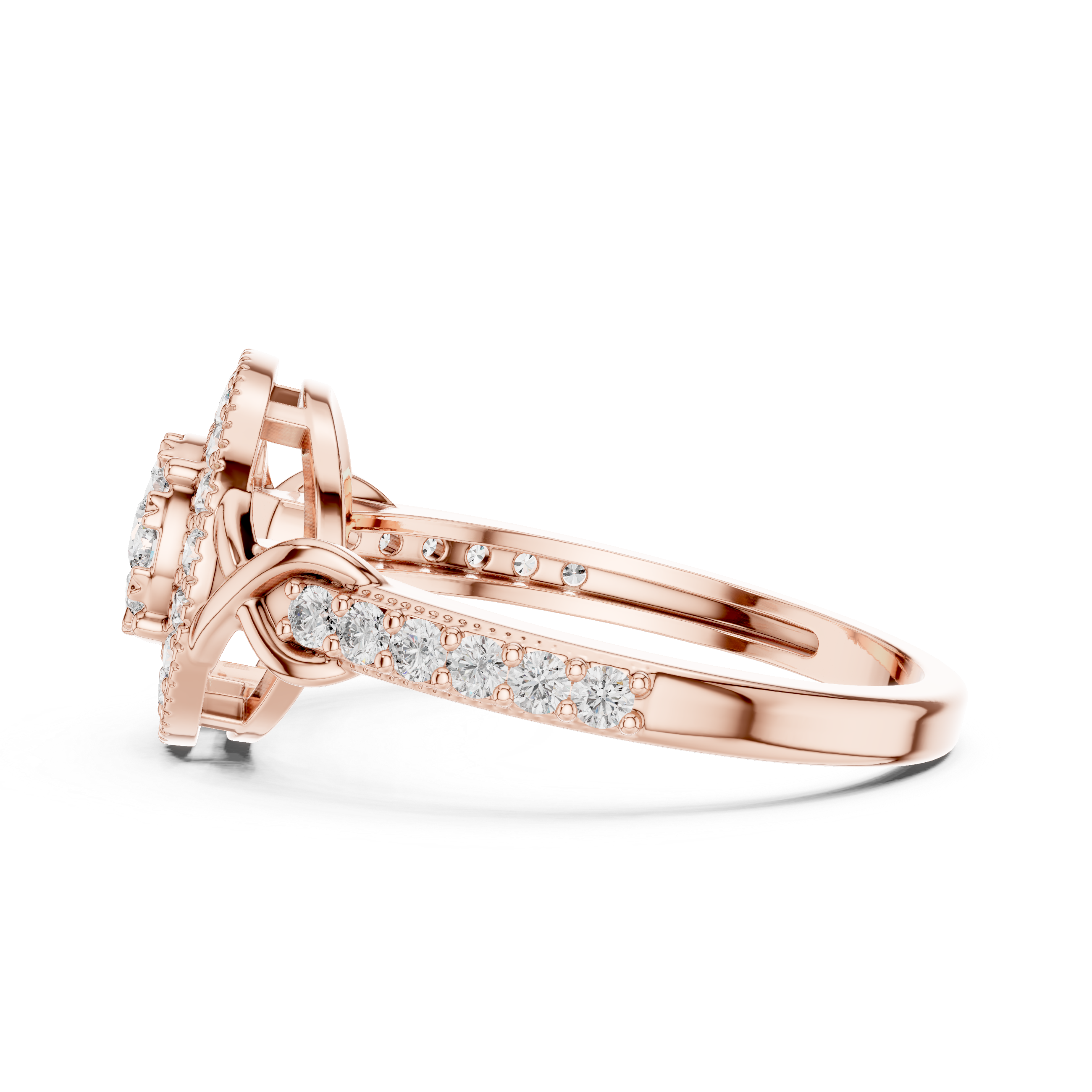 Sophisticated Engagement Ring with Halo Setting