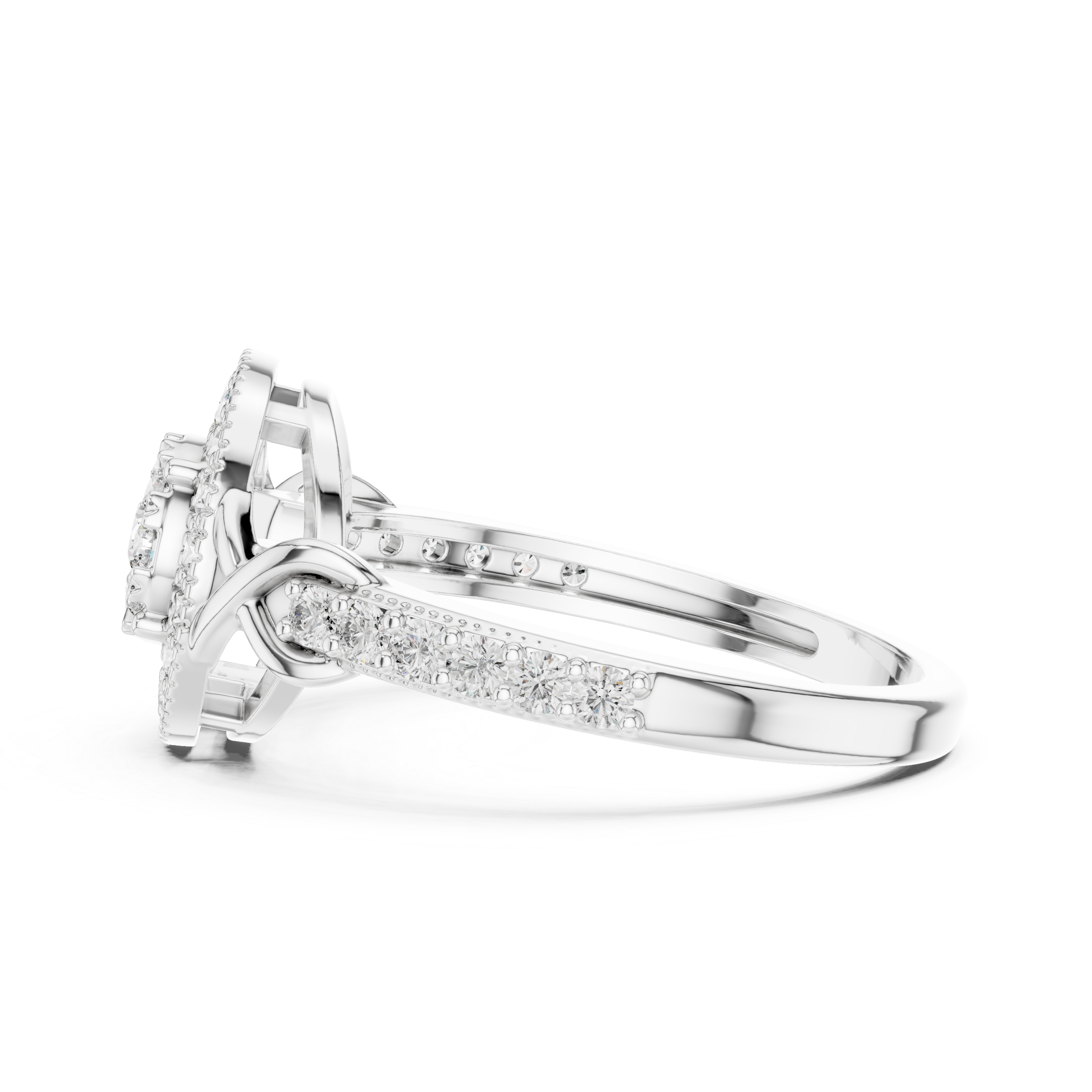 Sophisticated Engagement Ring with Halo Setting