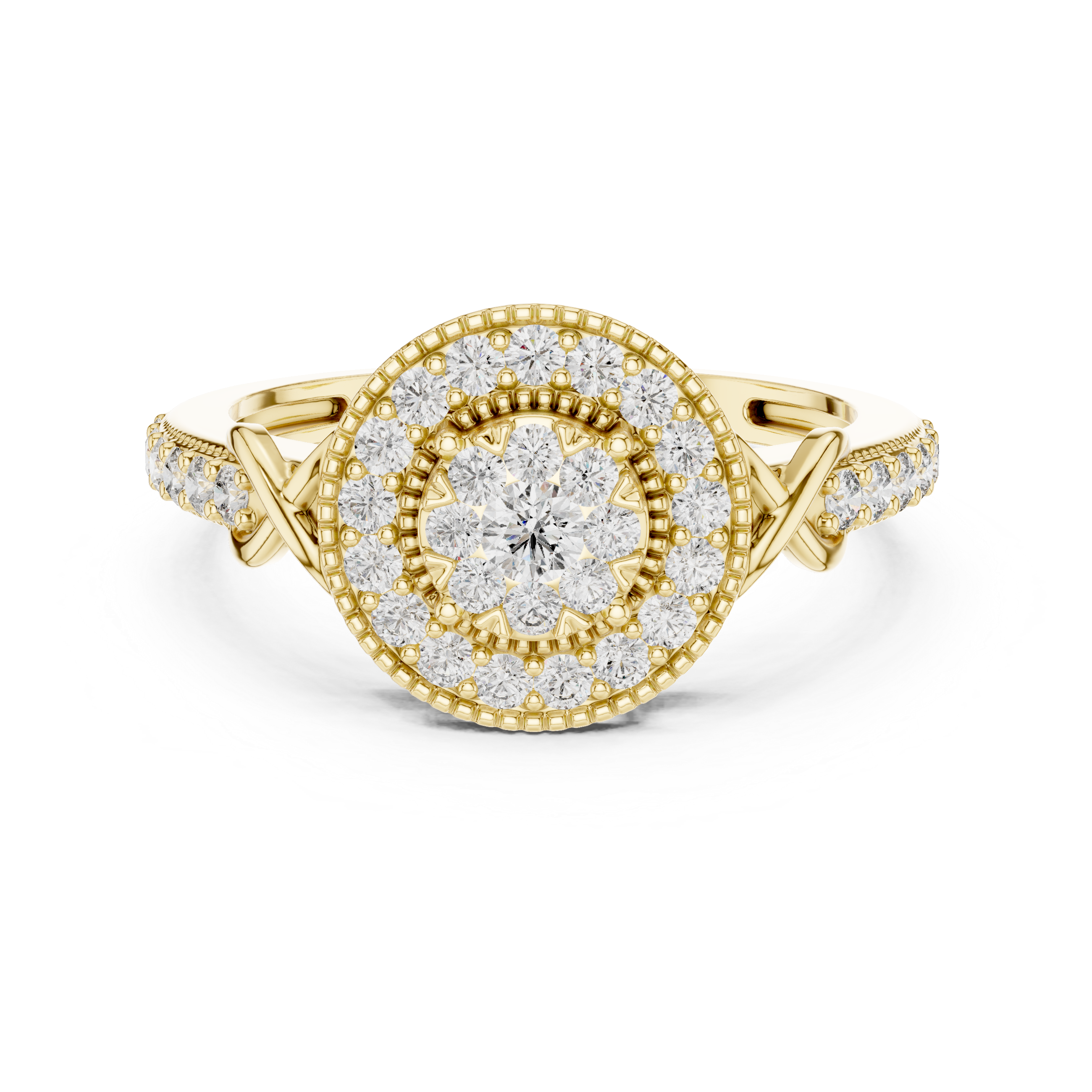 Sophisticated Engagement Ring with Halo Setting