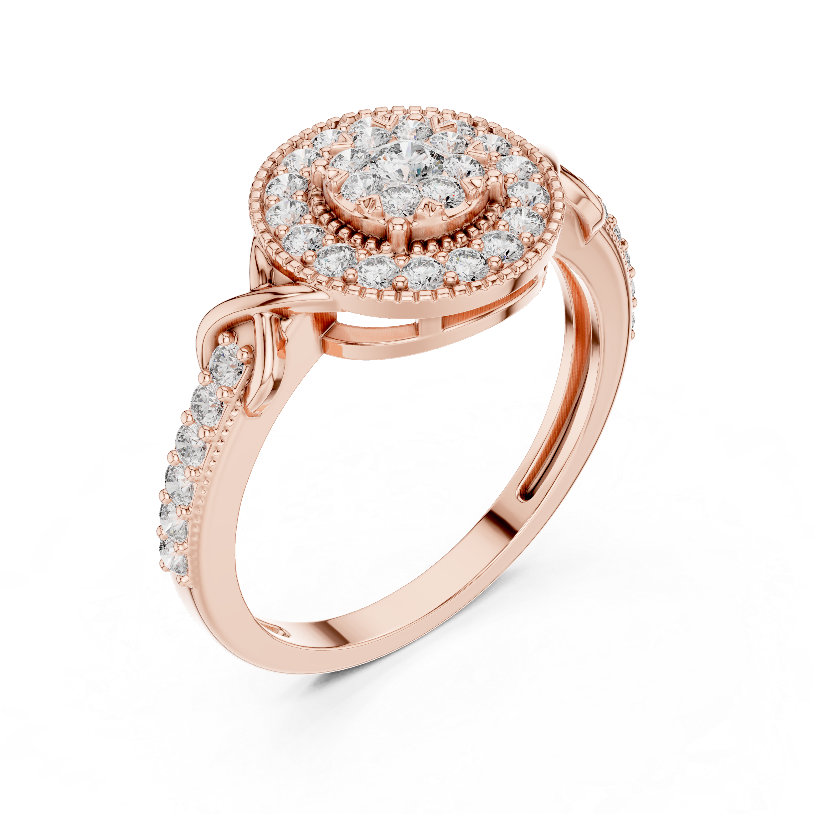 Sophisticated Engagement Ring with Halo Setting