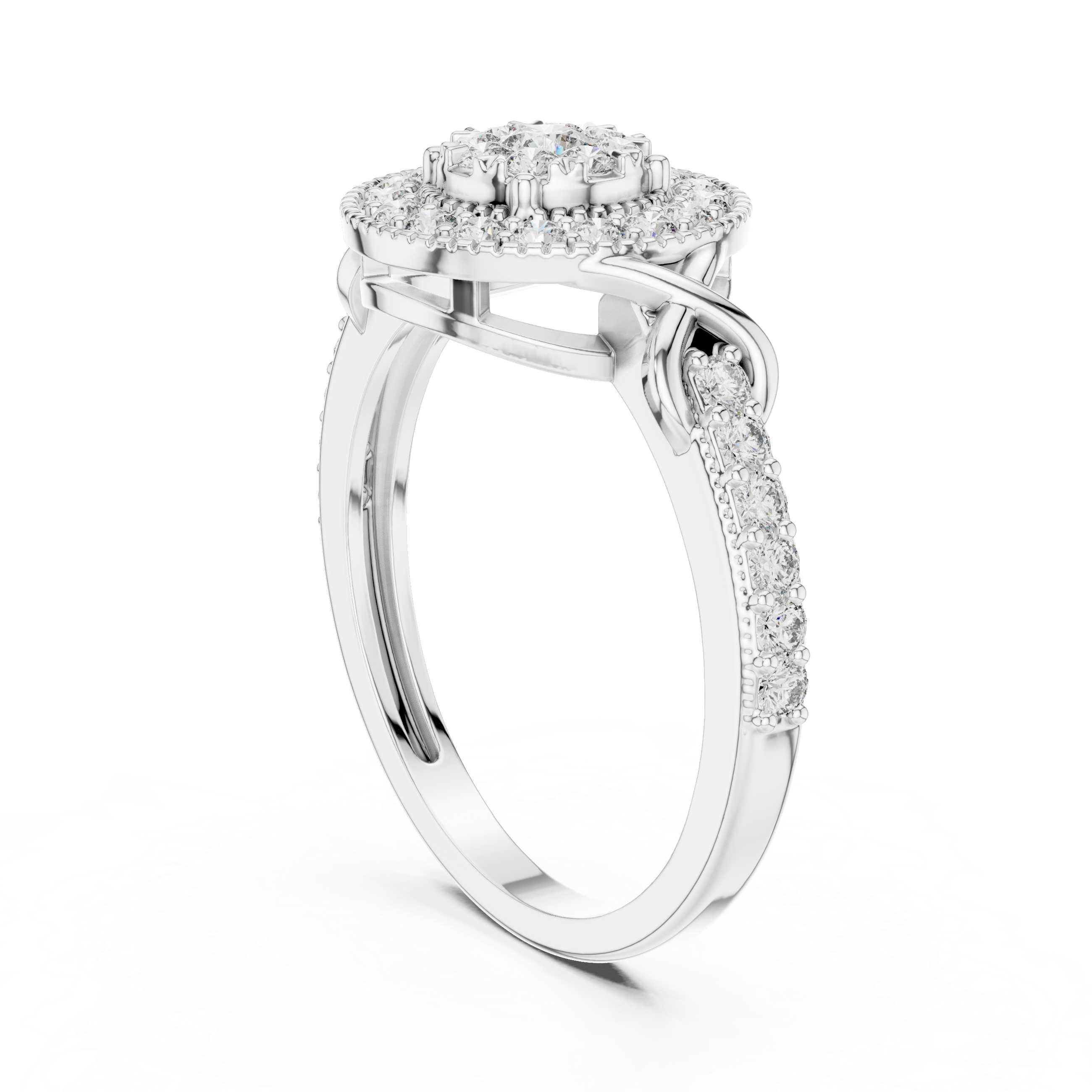 Sophisticated Engagement Ring with Halo Setting