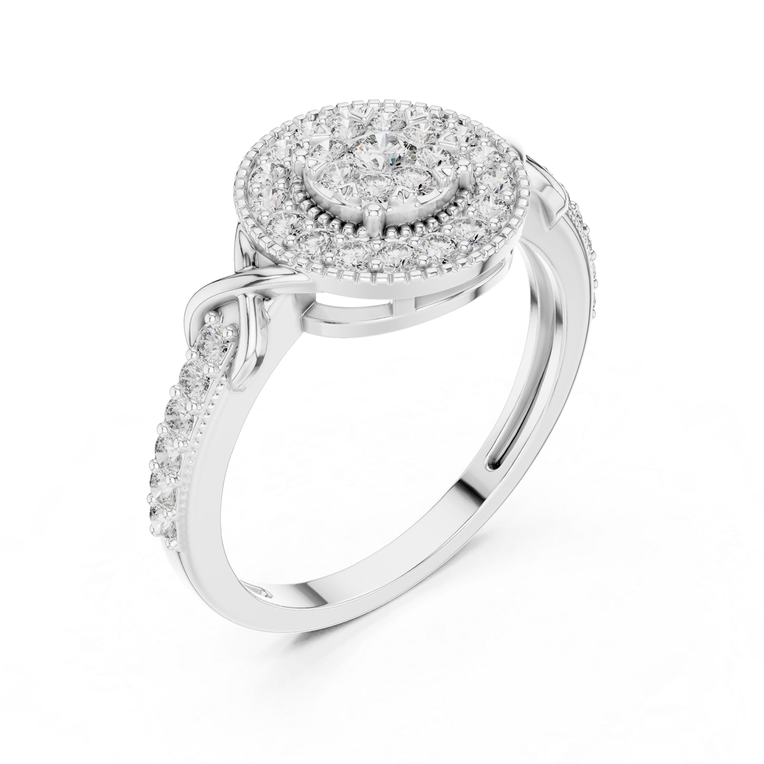 Sophisticated Engagement Ring with Halo Setting