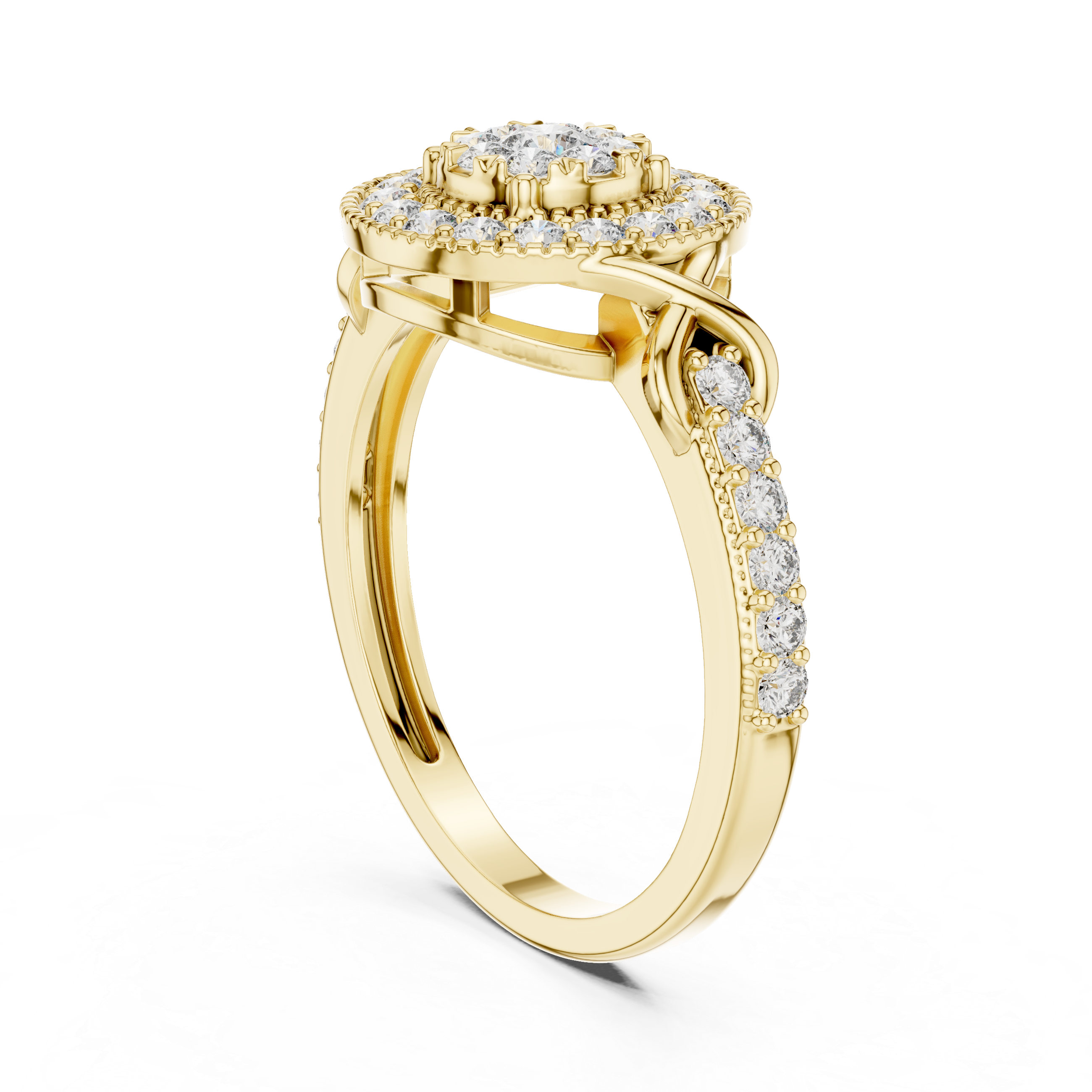 Sophisticated Engagement Ring with Halo Setting