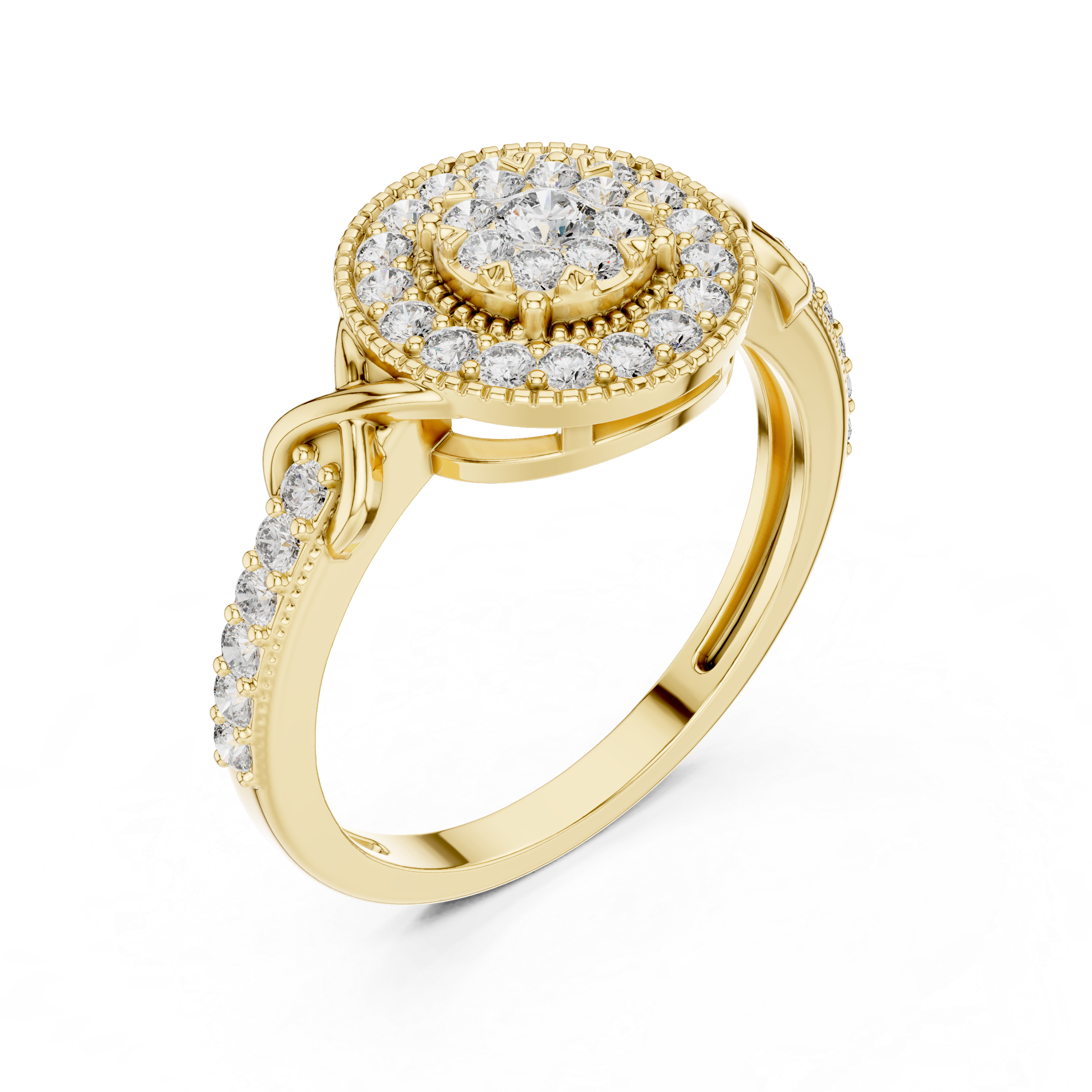Sophisticated Engagement Ring with Halo Setting