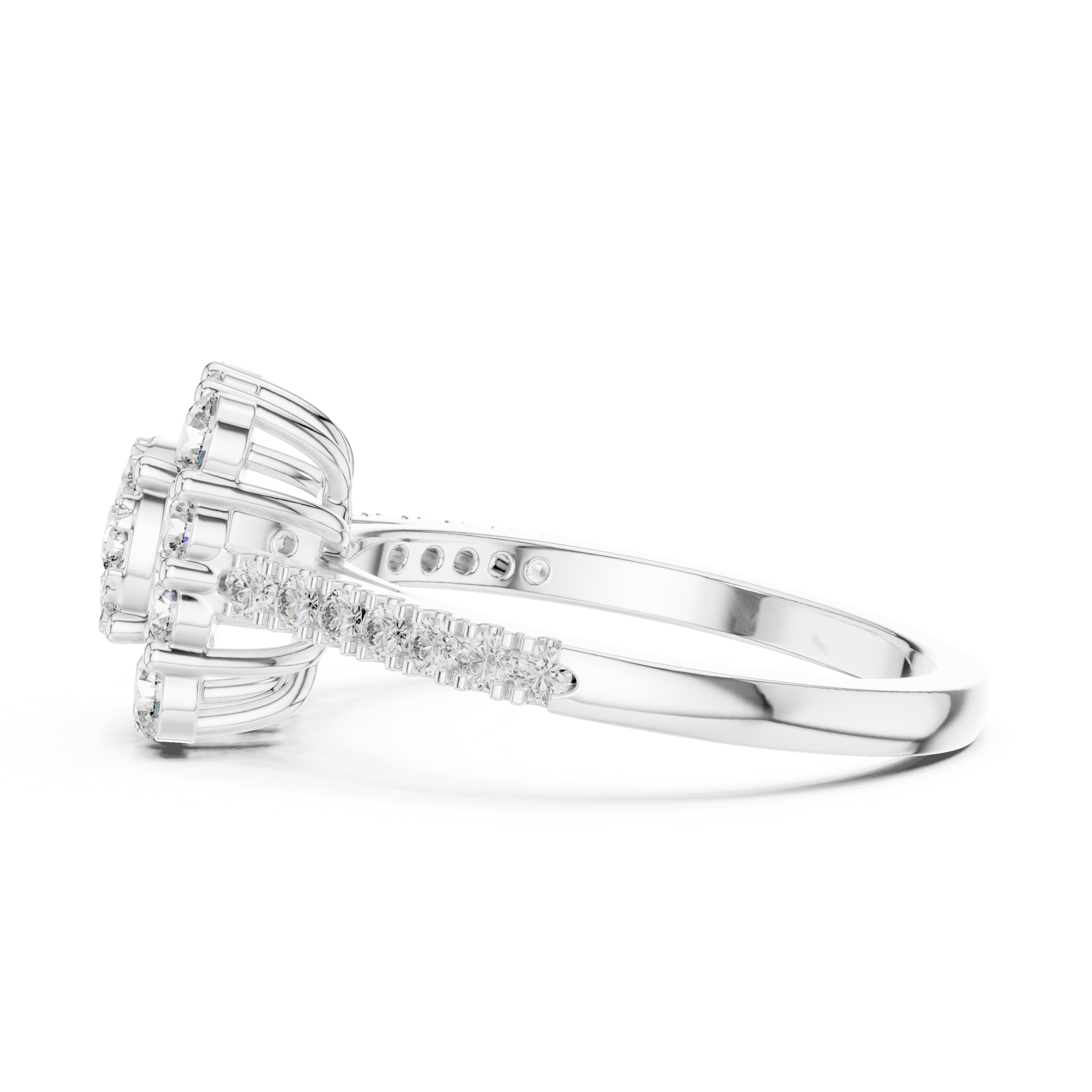 Bold and Beautiful Ring with Double Halo Sparkle