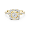 Bold and Beautiful Ring with Double Halo Sparkle