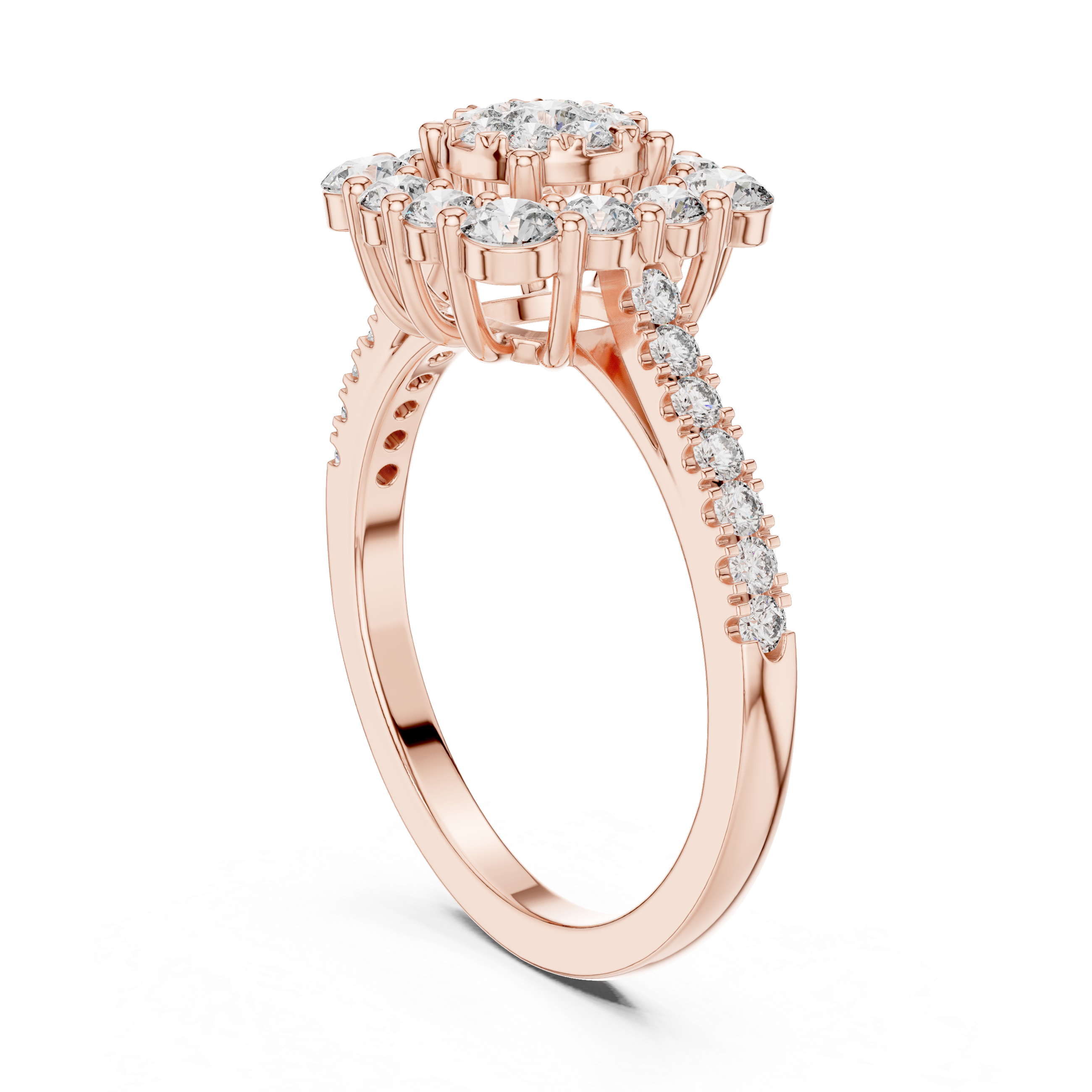Bold and Beautiful Ring with Double Halo Sparkle