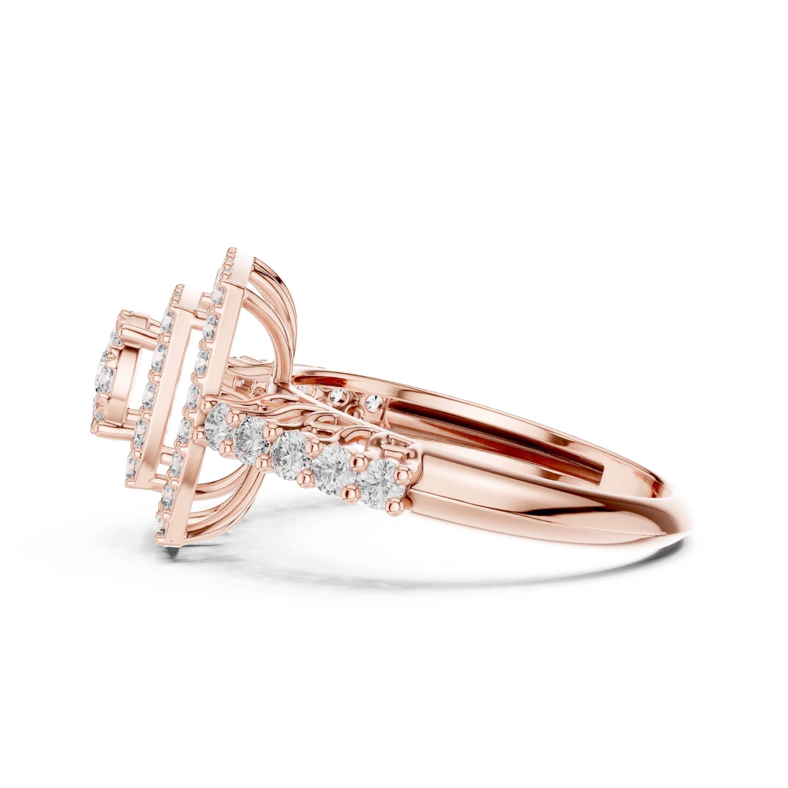 Geometric ring with a round cluster center