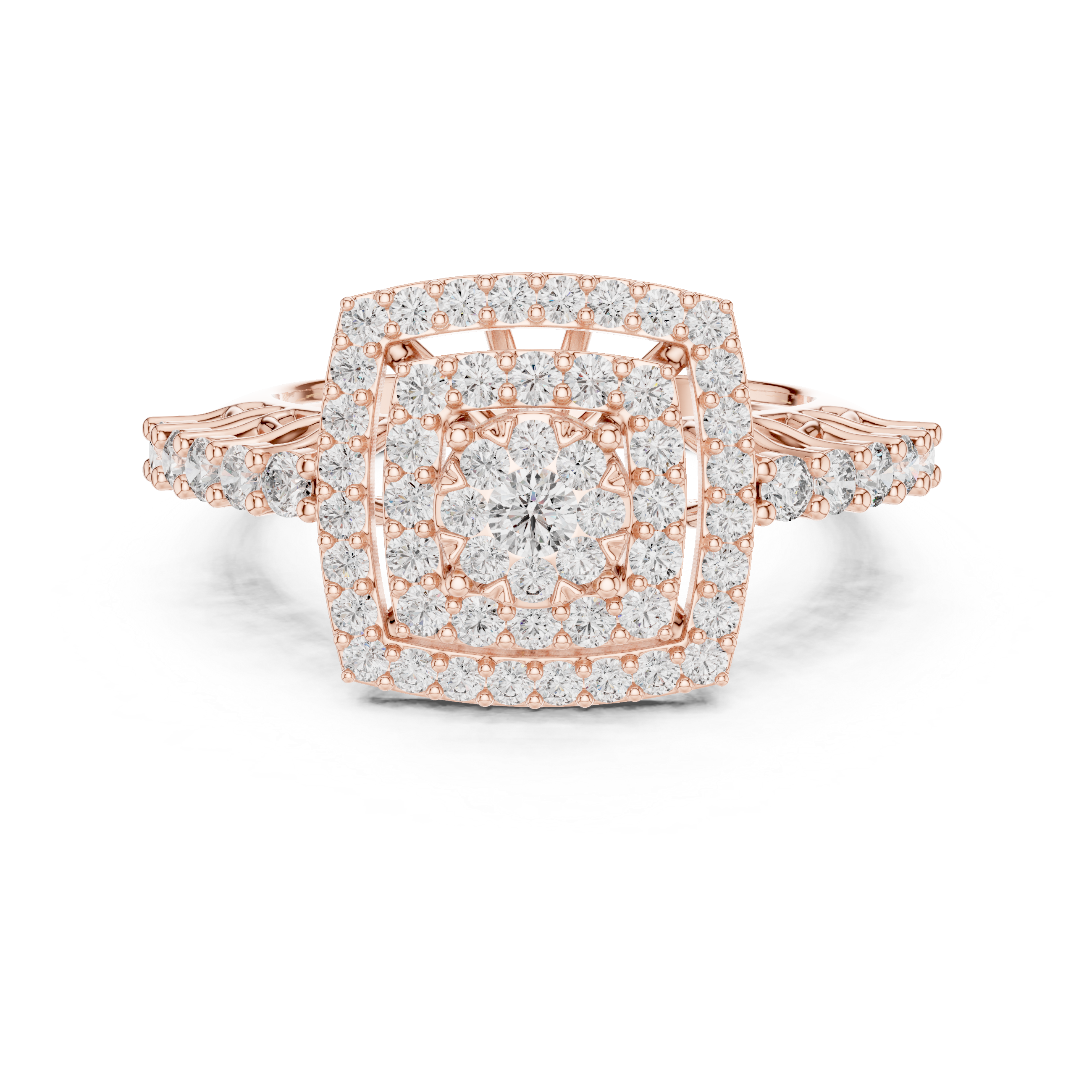 Geometric ring with a round cluster center