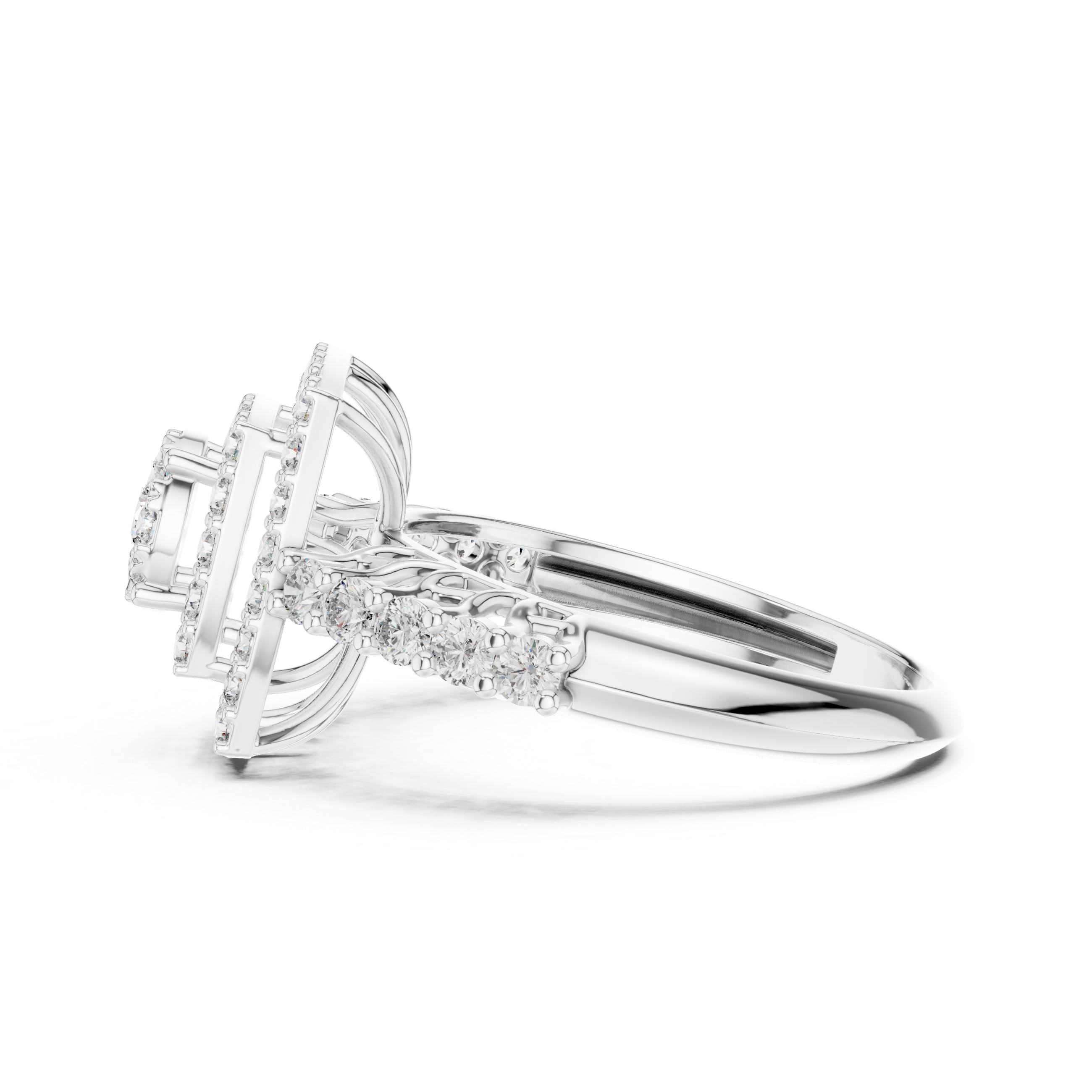 Geometric ring with a round cluster center