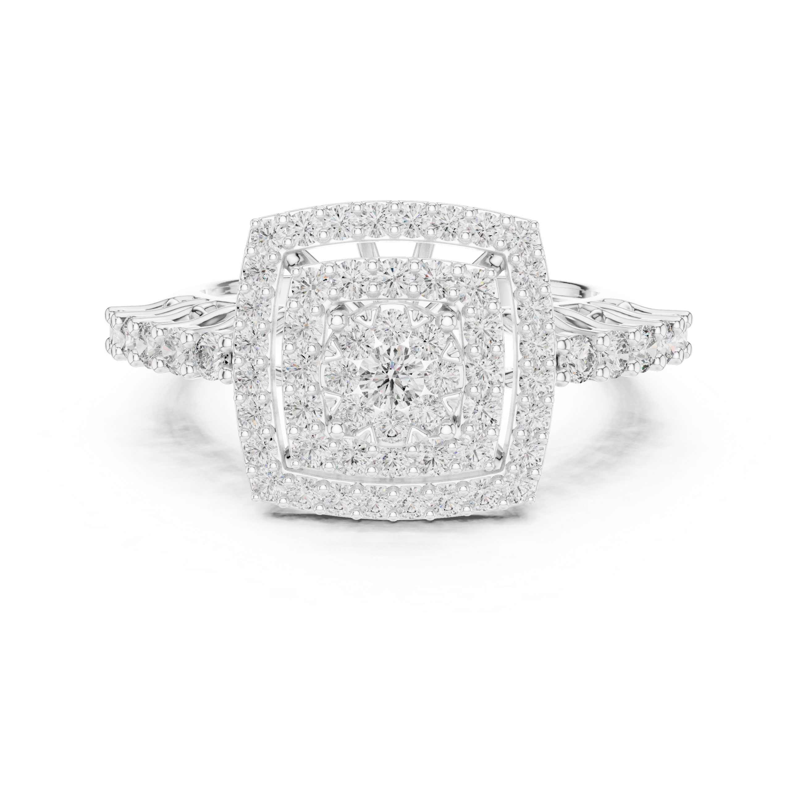 Geometric ring with a round cluster center