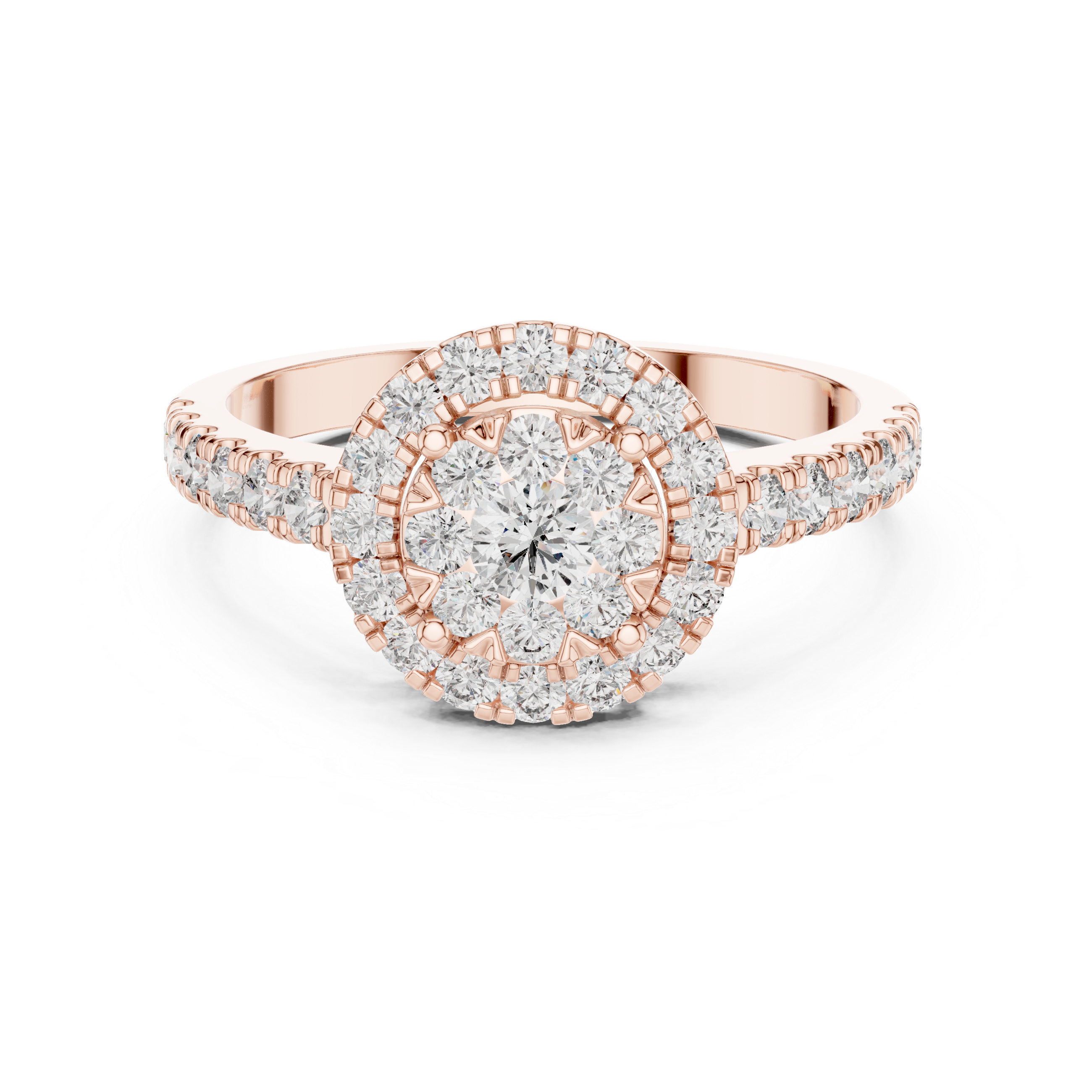 Diamond cluster and halo design.