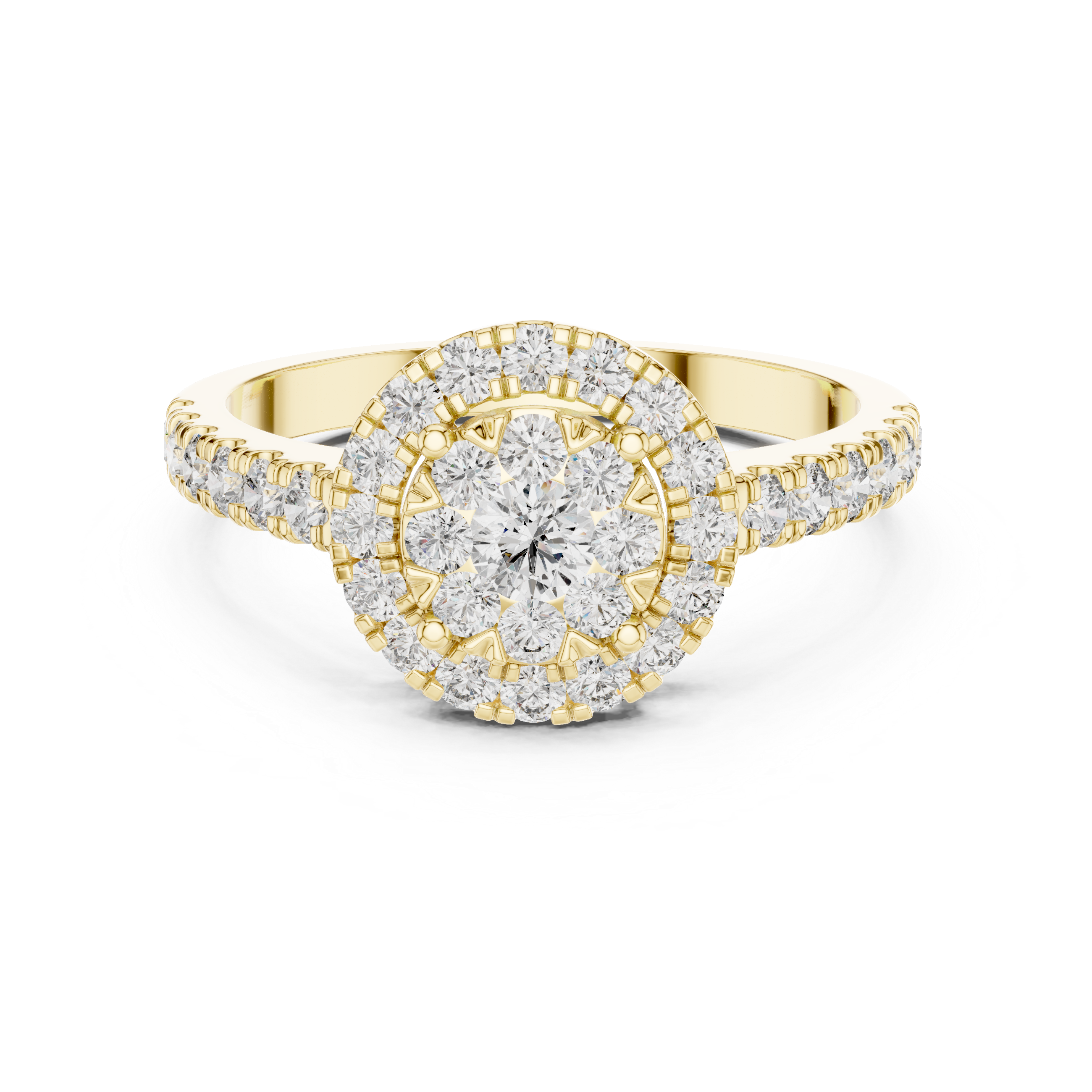 Diamond cluster and halo design.