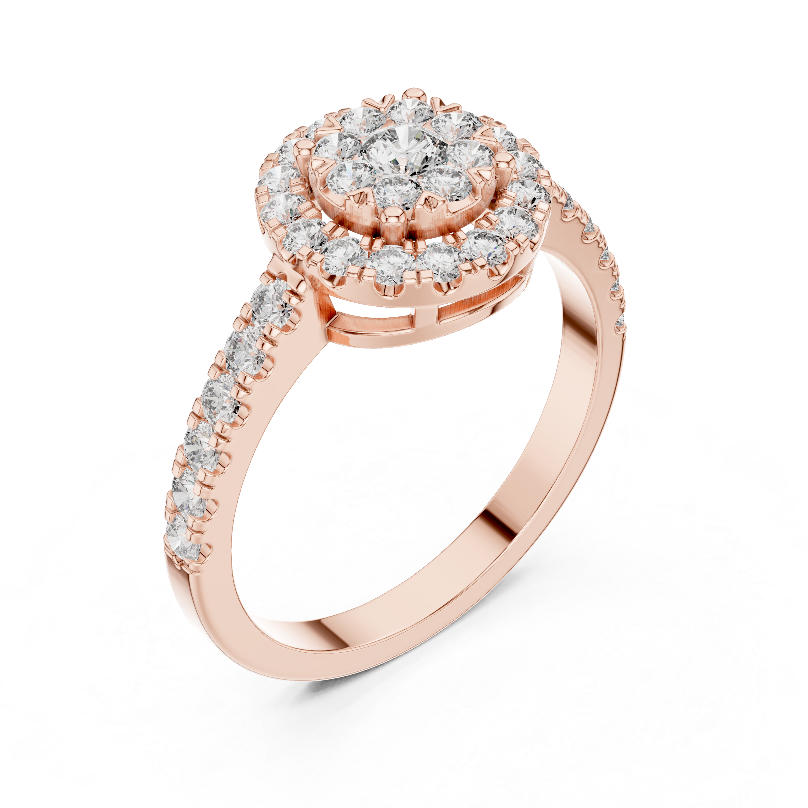 Diamond cluster and halo design.