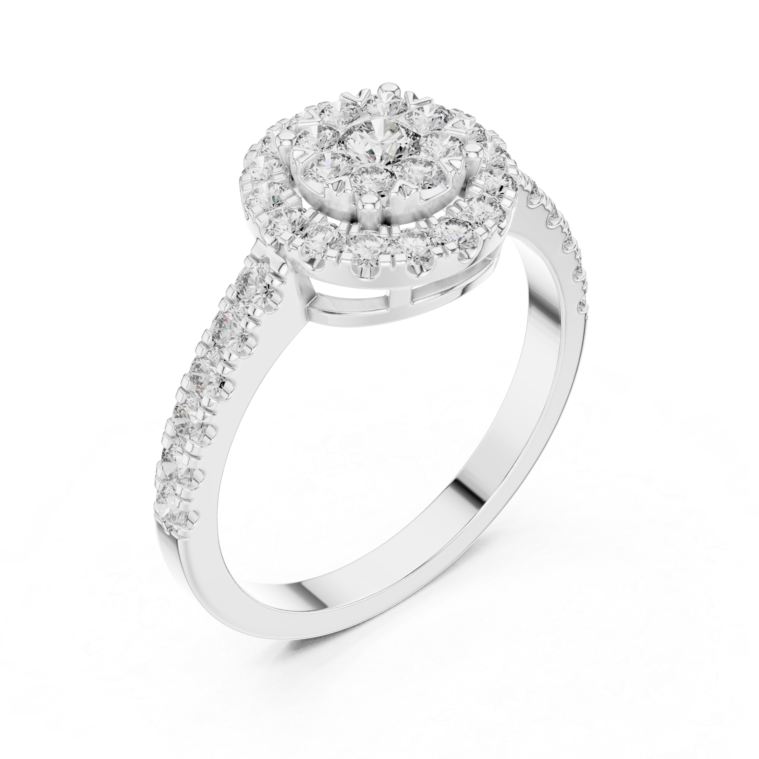 Diamond cluster and halo design.